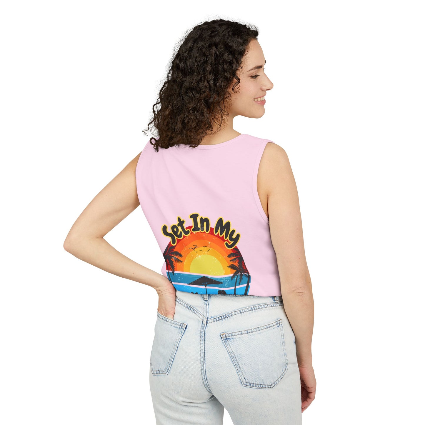"Set In My Waves" Tropical RETRO Paradise Tank Top(Light Colors)