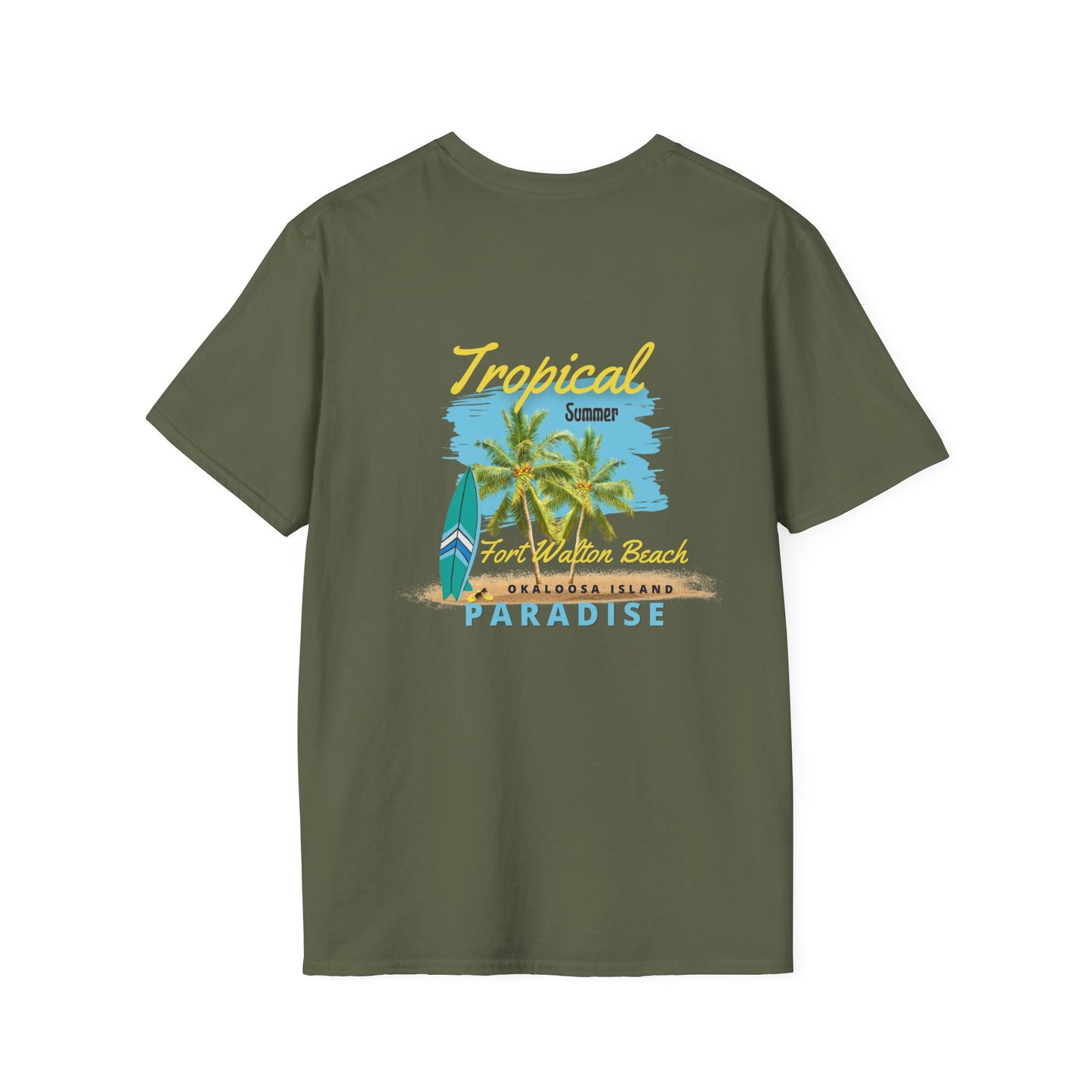 Tropical Summer T-Shirt, Paradise Tee, Beach Vacation Shirt, Casual Wear, Gift for Beach Lovers