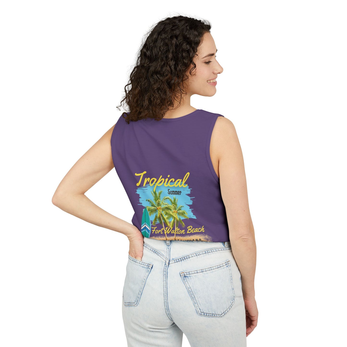Tropical (FWB) Summer Tank Top (Back)