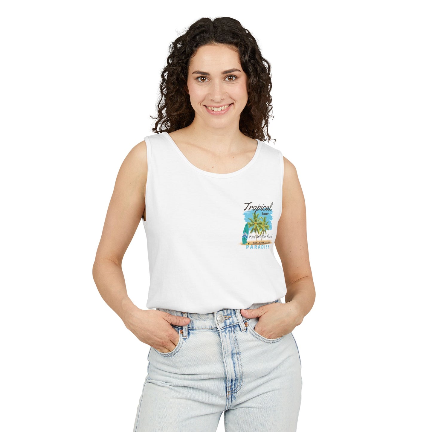 Tropical Paradise Tank Top(Print on Front/Back)