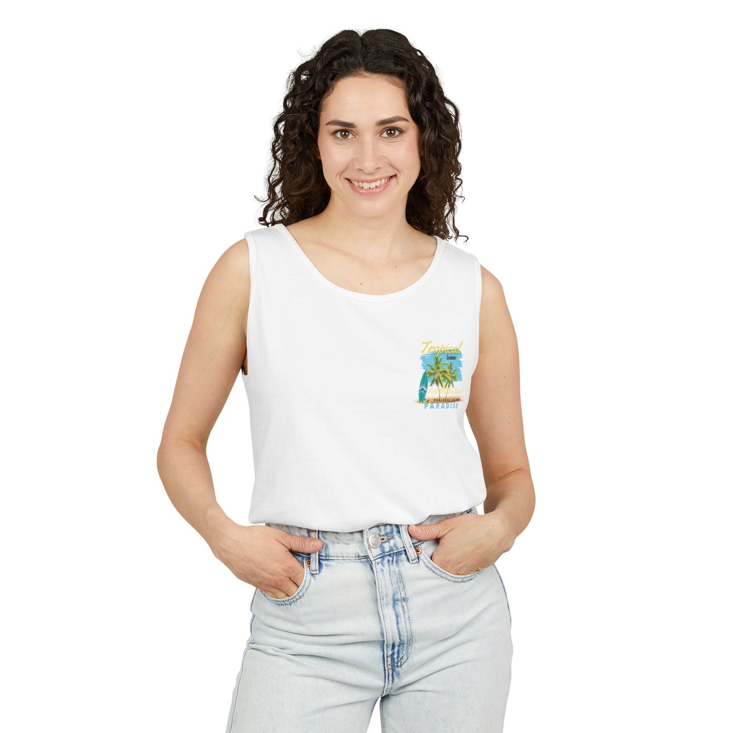 Tropical (FWB) Summer Tank Top (Back)