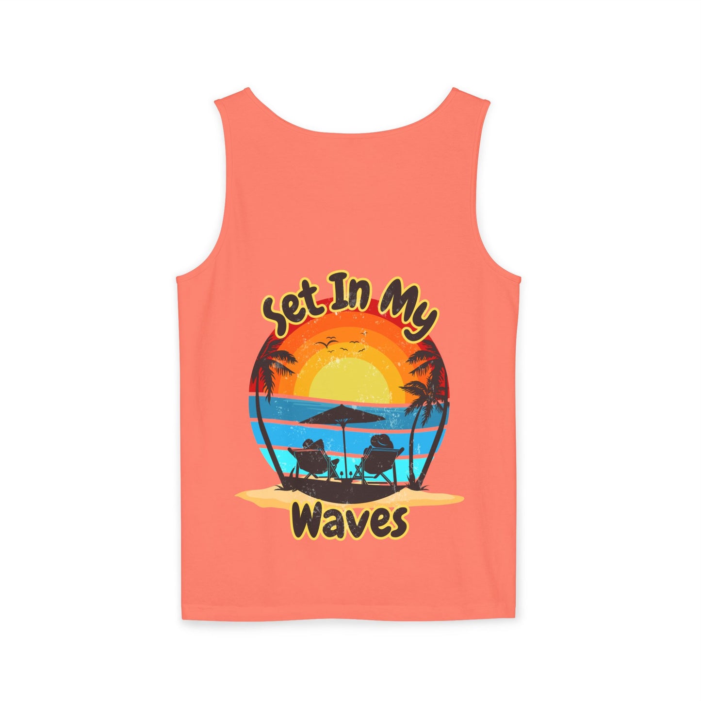 "Set In My Waves" Tropical RETRO Paradise Tank Top(Light Colors)