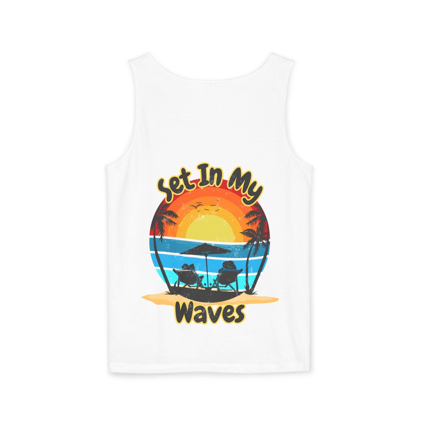 "Set In My Waves" Tropical RETRO Paradise Tank Top(Light Colors)