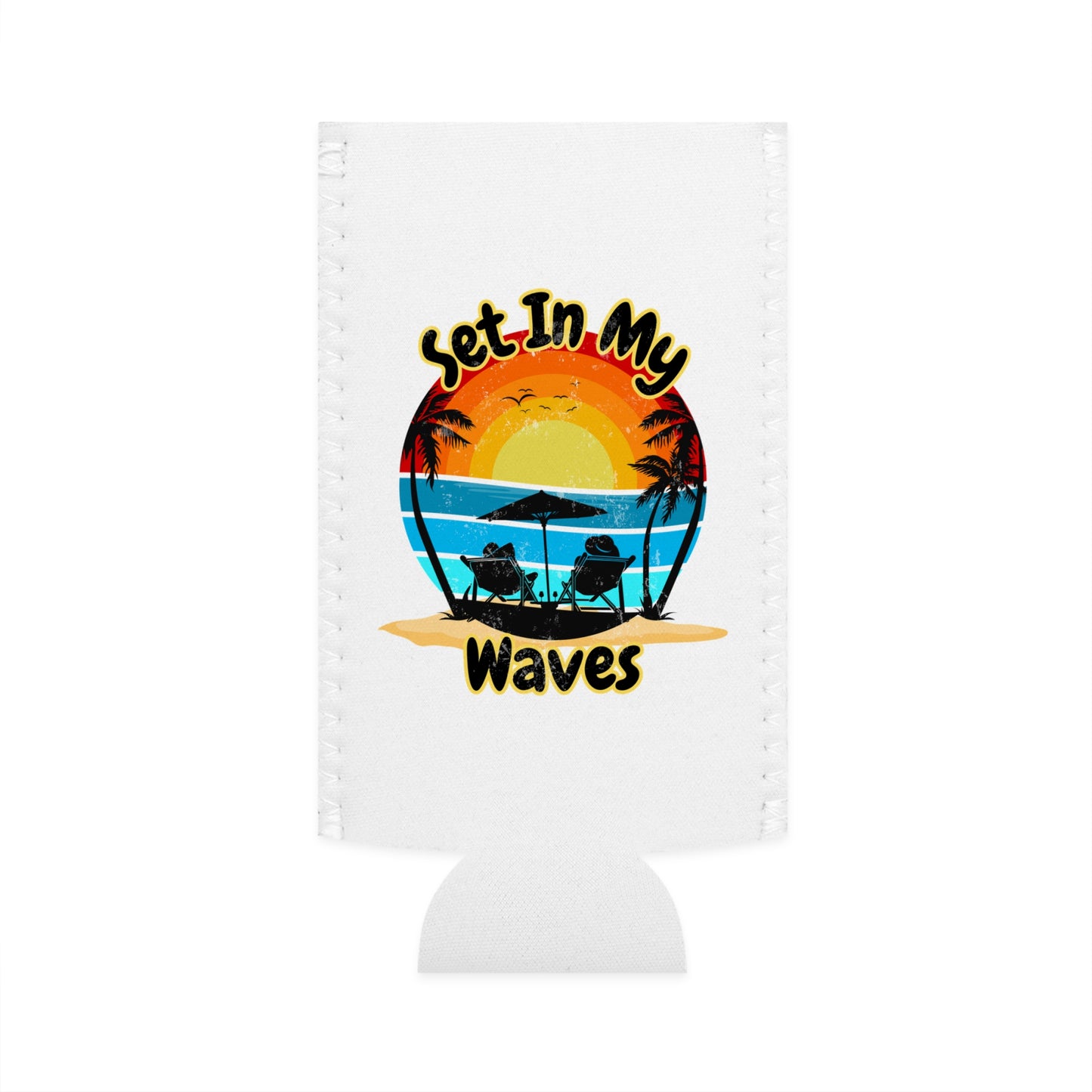 "Set In My Waves" Tropical Summer Slim Can Cooler