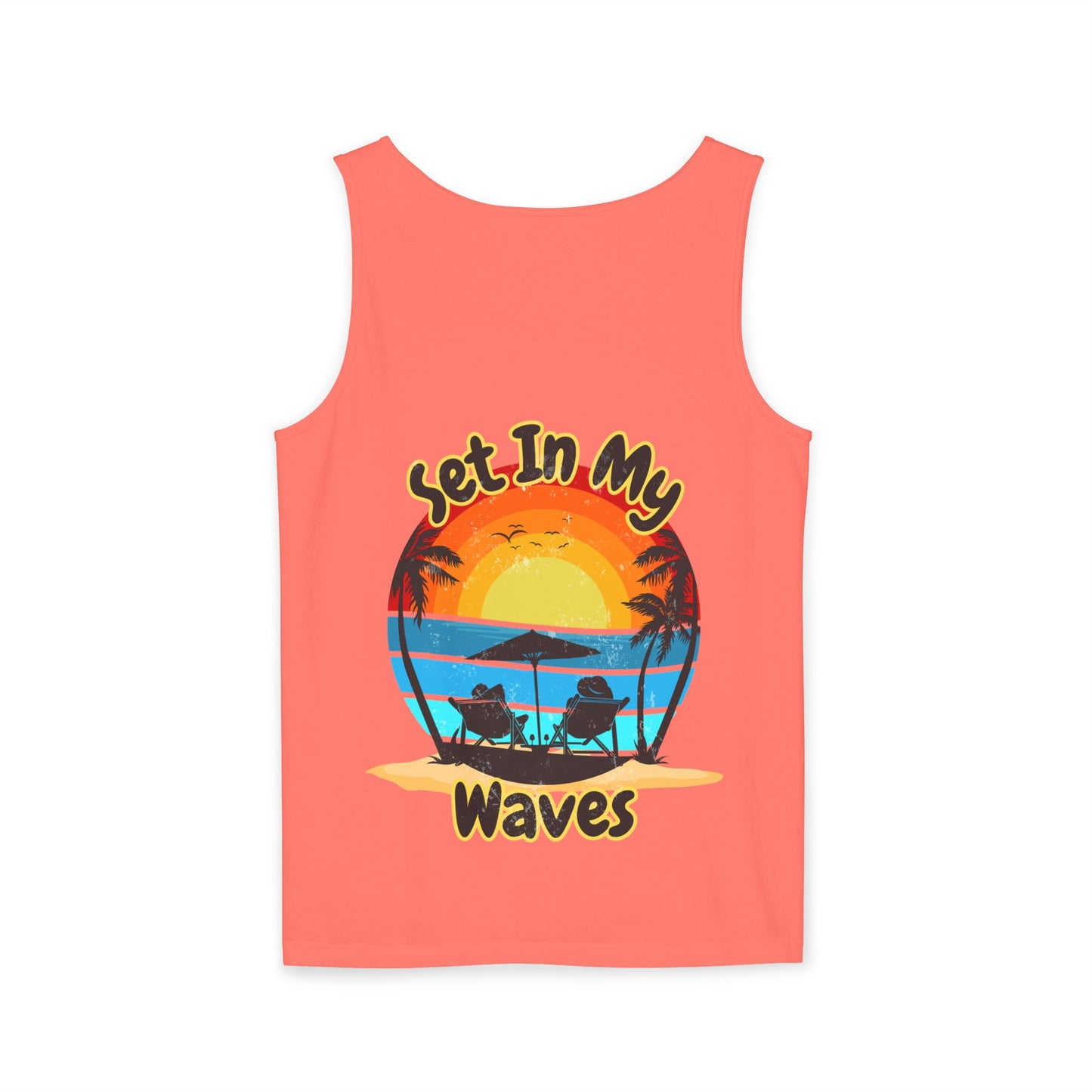 "Set In My Waves" Tropical RETRO Paradise Tank Top(Light Colors)