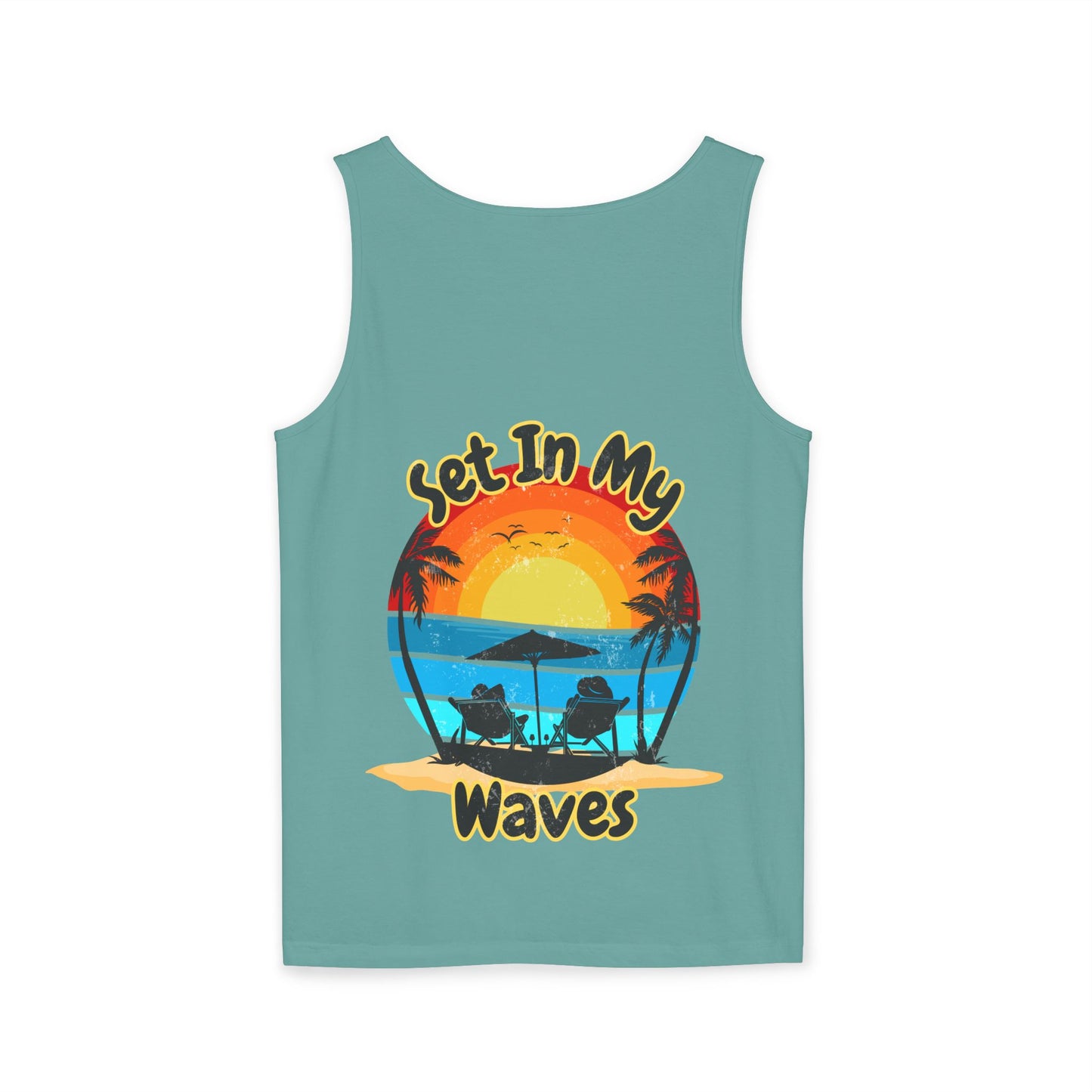 "Set In My Waves" Tropical RETRO Paradise Tank Top(Light Colors)
