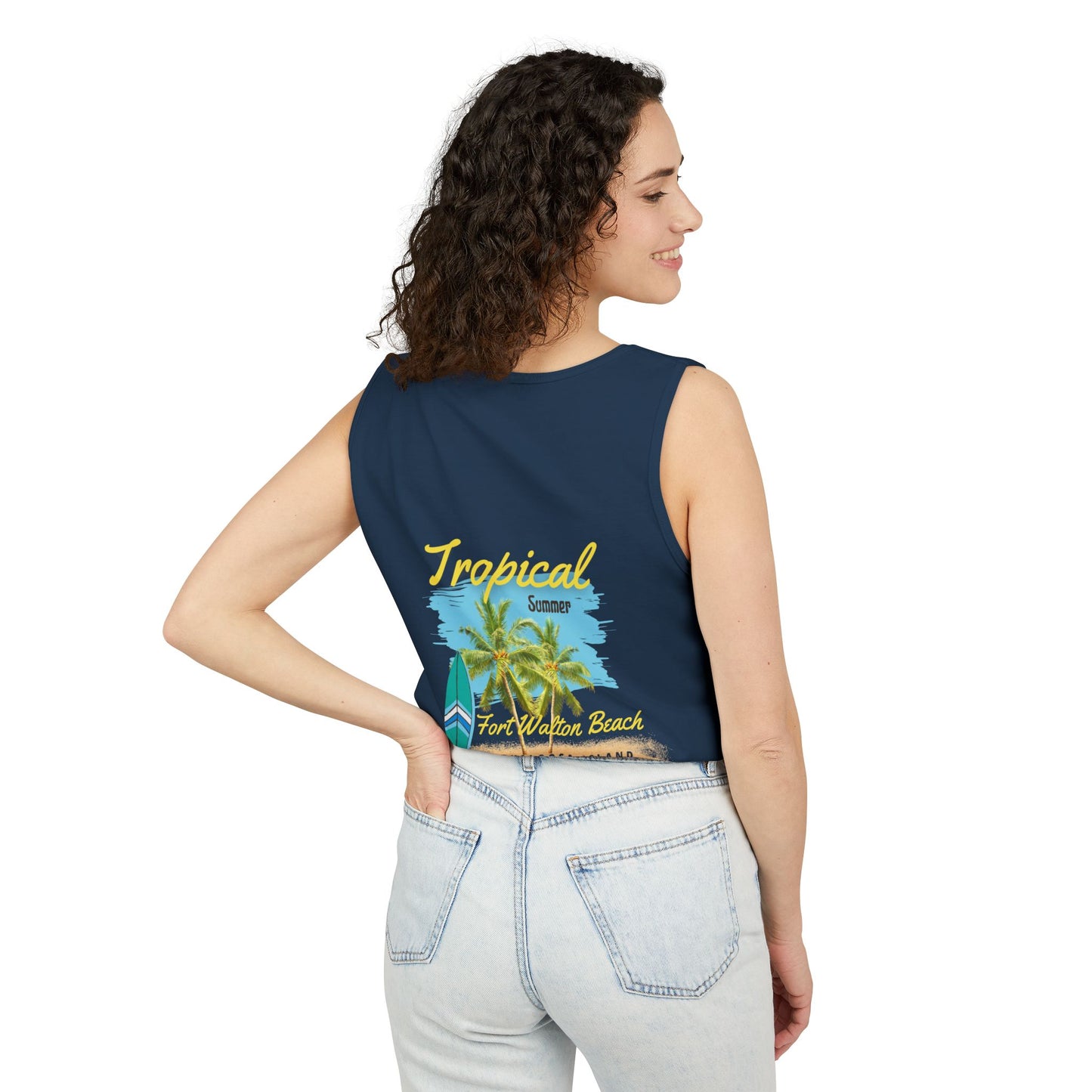 Tropical (FWB) Summer Tank Top (Back)