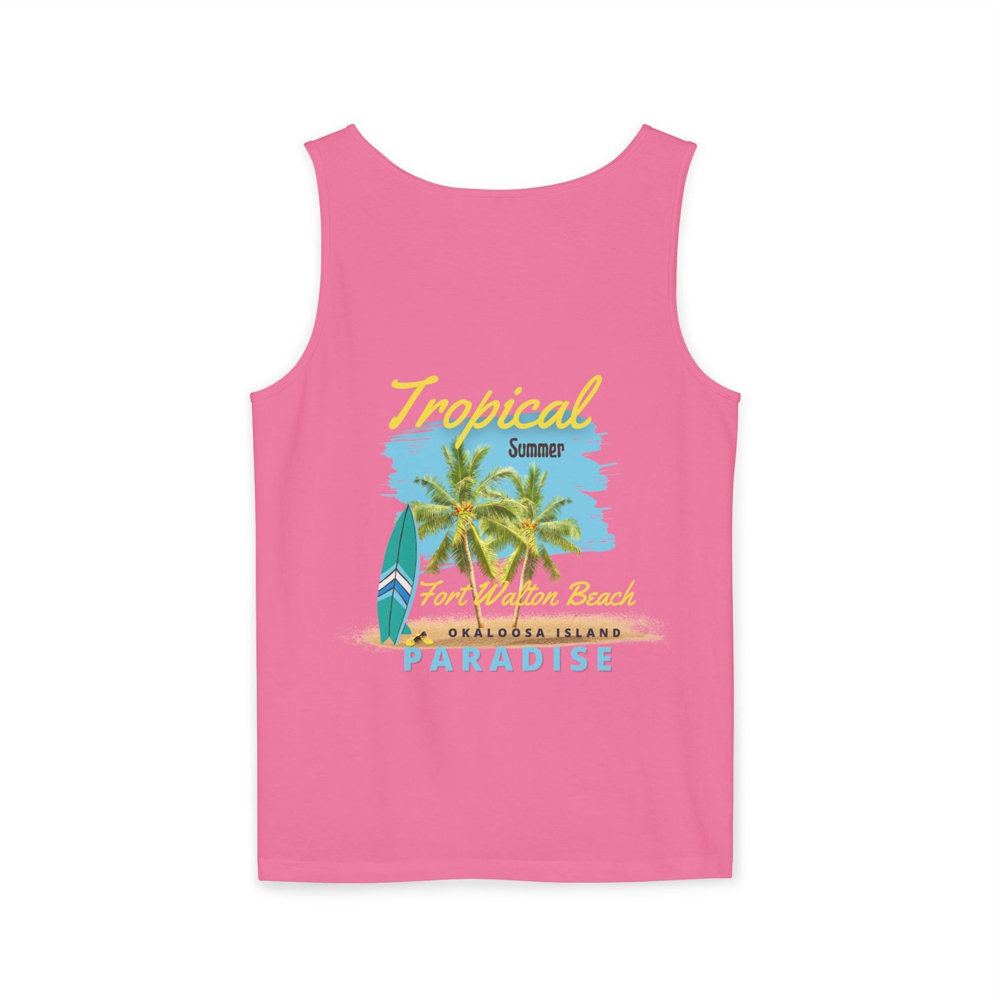 Tropical (FWB) Summer Tank Top (Back)