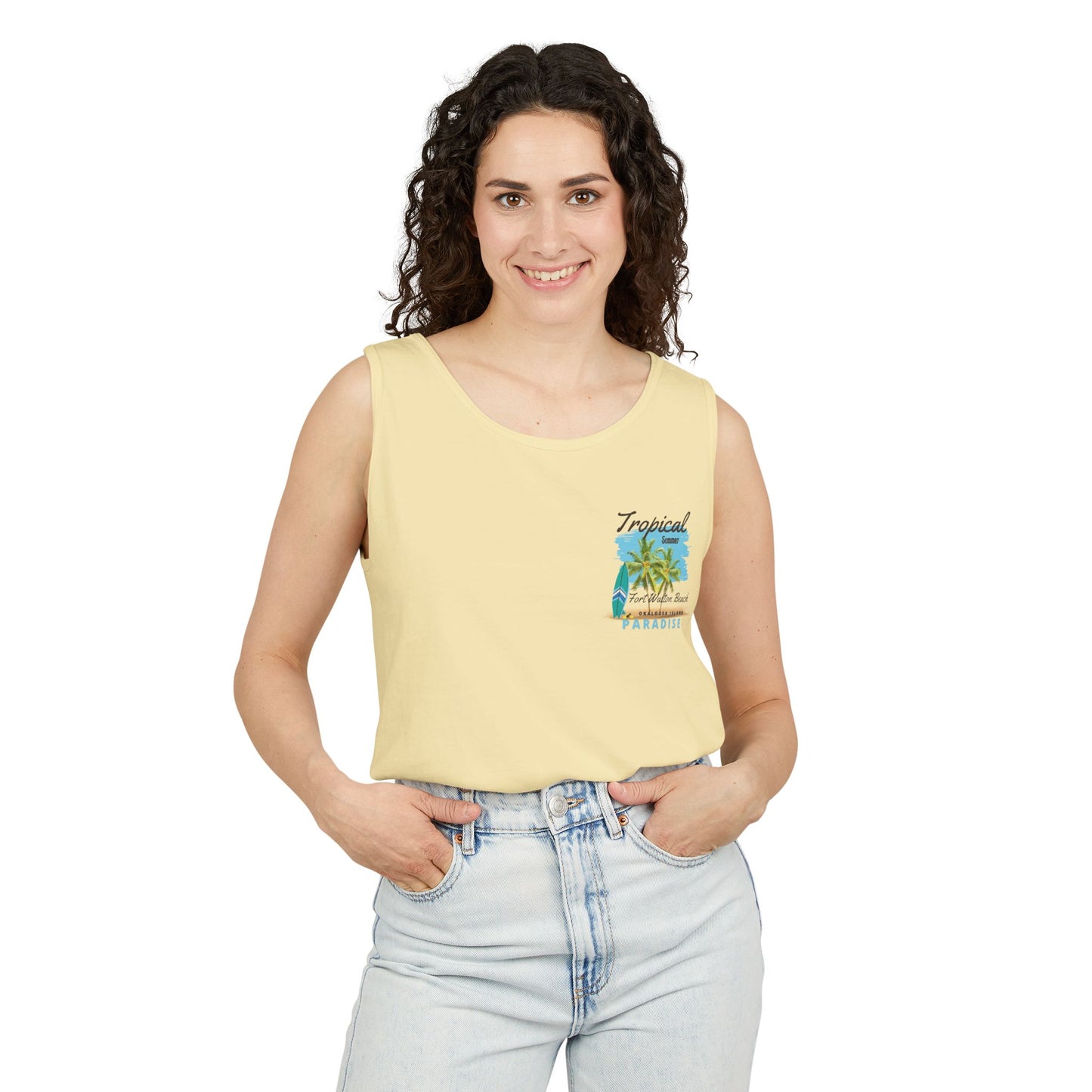 Tropical Paradise Tank Top(Print on Front/Back)