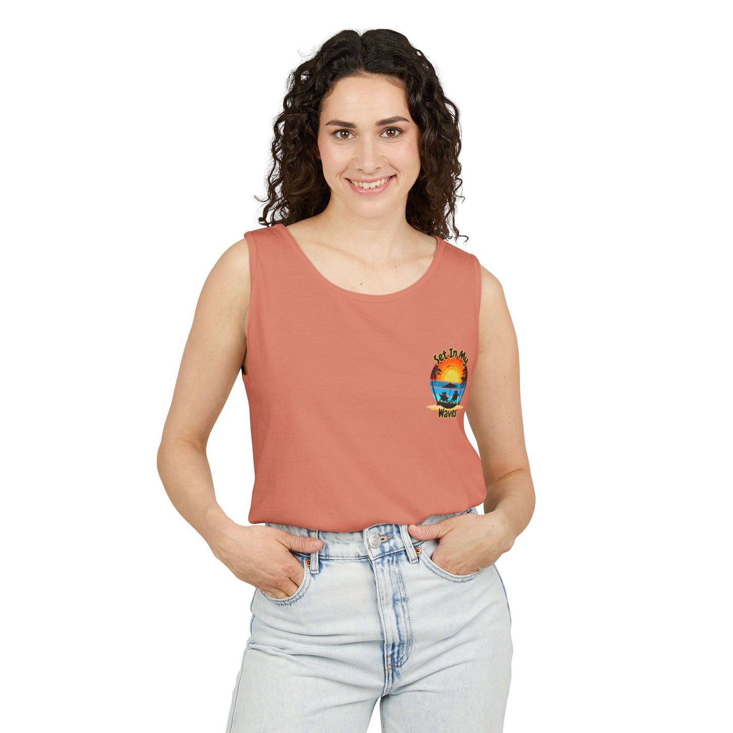 "Set In My Waves" Tropical Paradise Tank Top