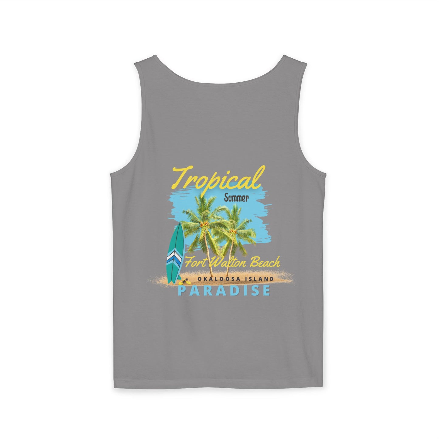 Tropical (FWB) Summer Tank Top (Back)