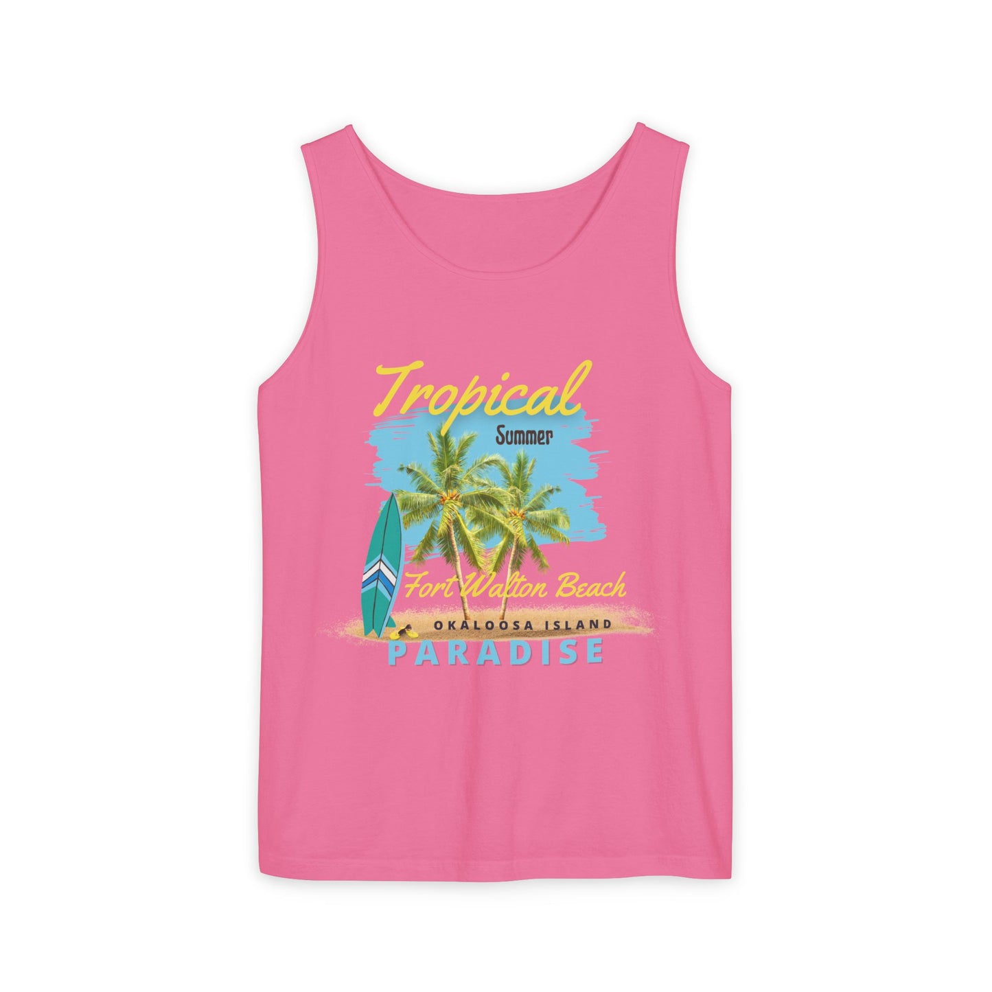 Tropical Summer Tank Top(Print on Front)