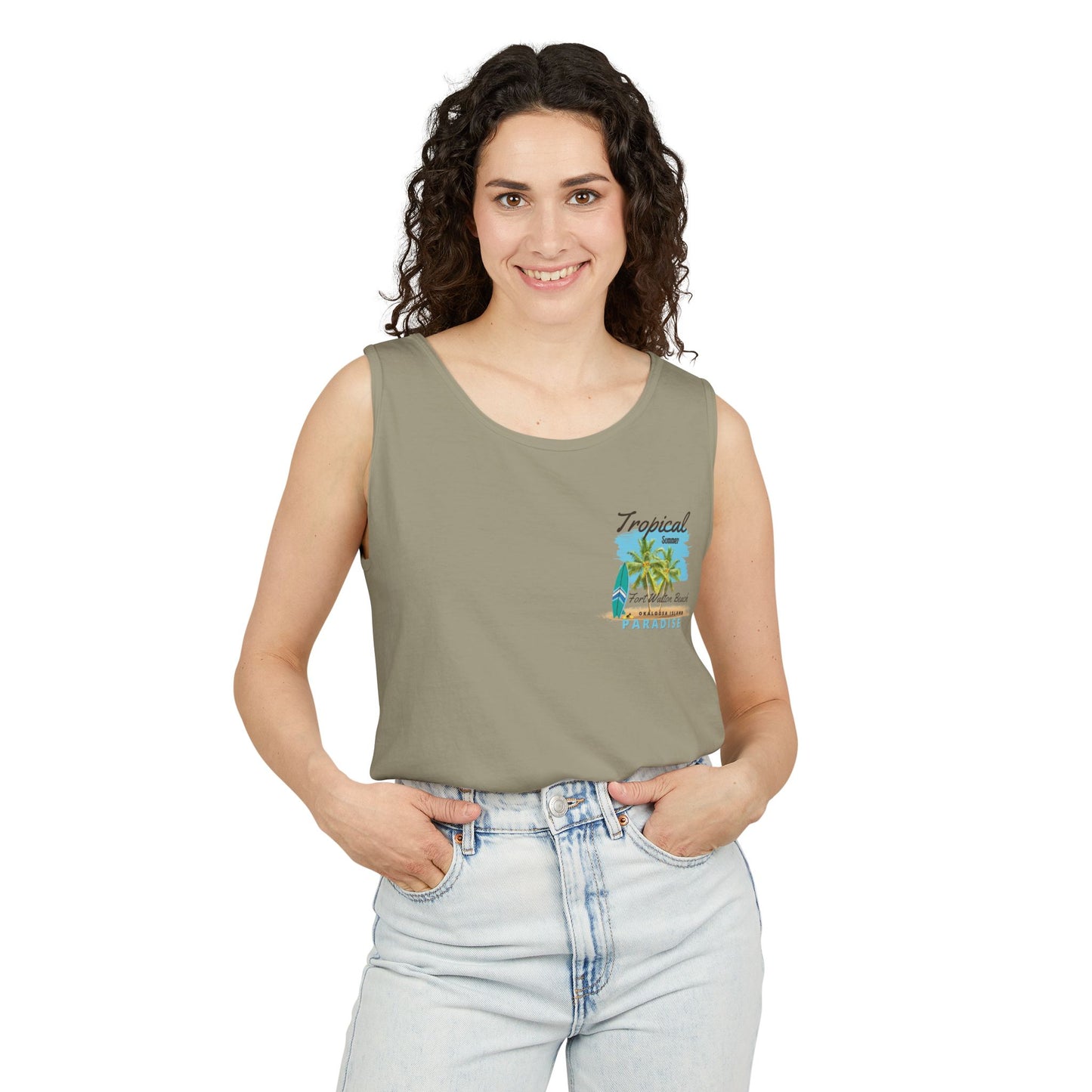 Tropical Paradise Tank Top(Print on Front/Back)