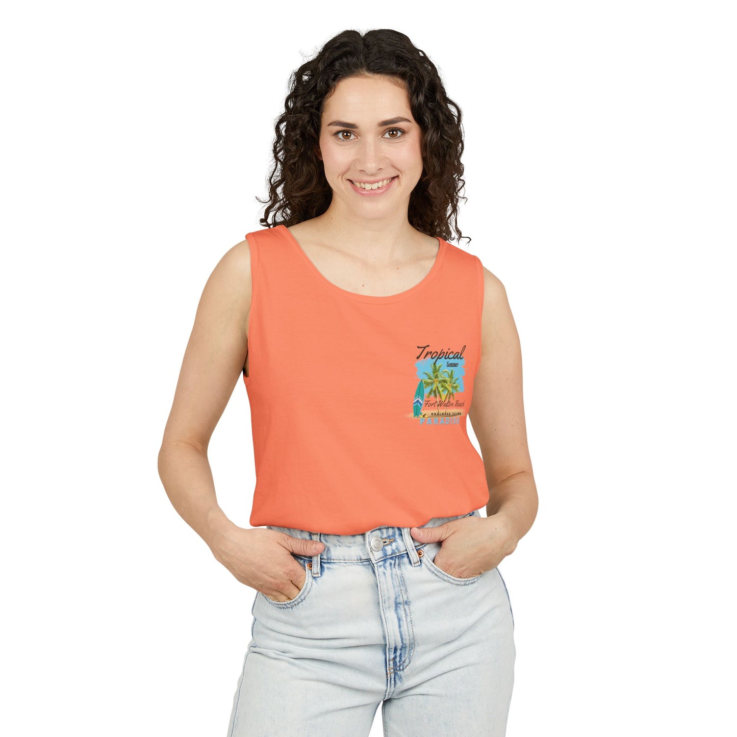 Tropical Paradise Tank Top(Print on Front/Back)