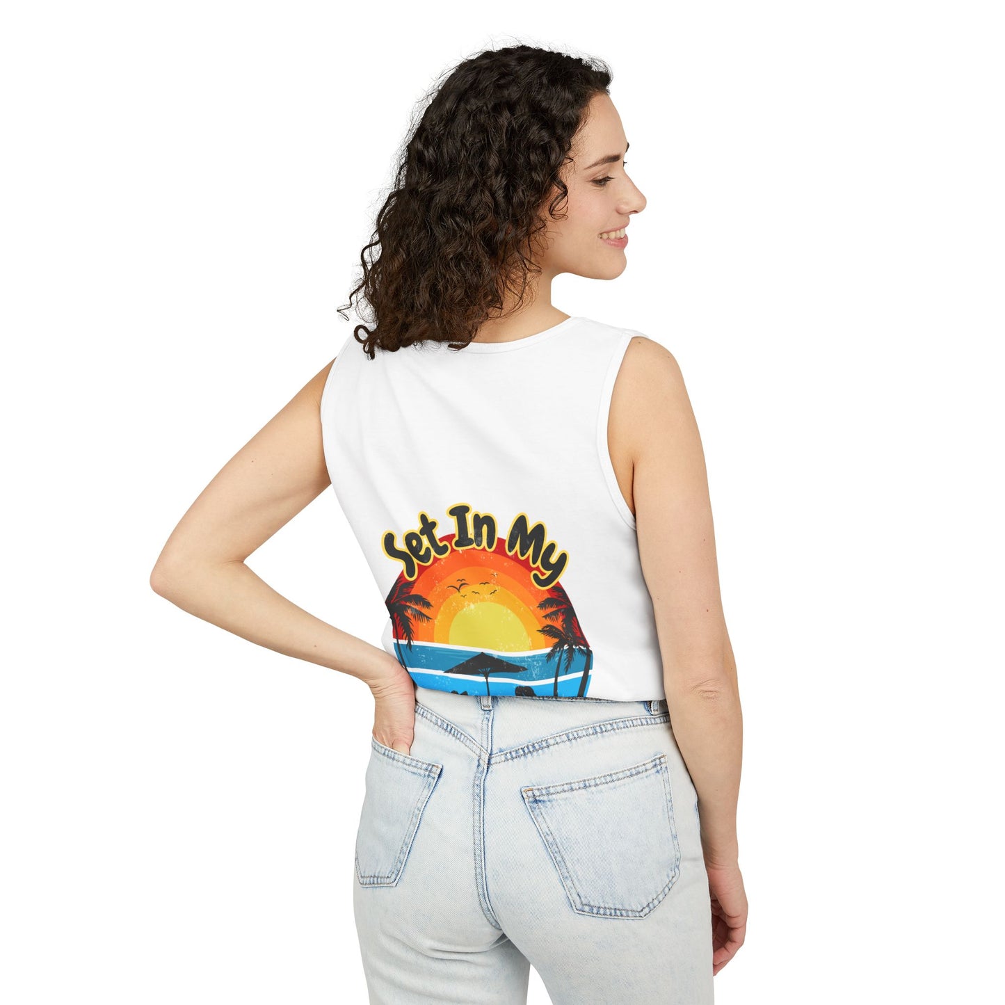 "Set In My Waves" Tropical RETRO Paradise Tank Top(Light Colors)