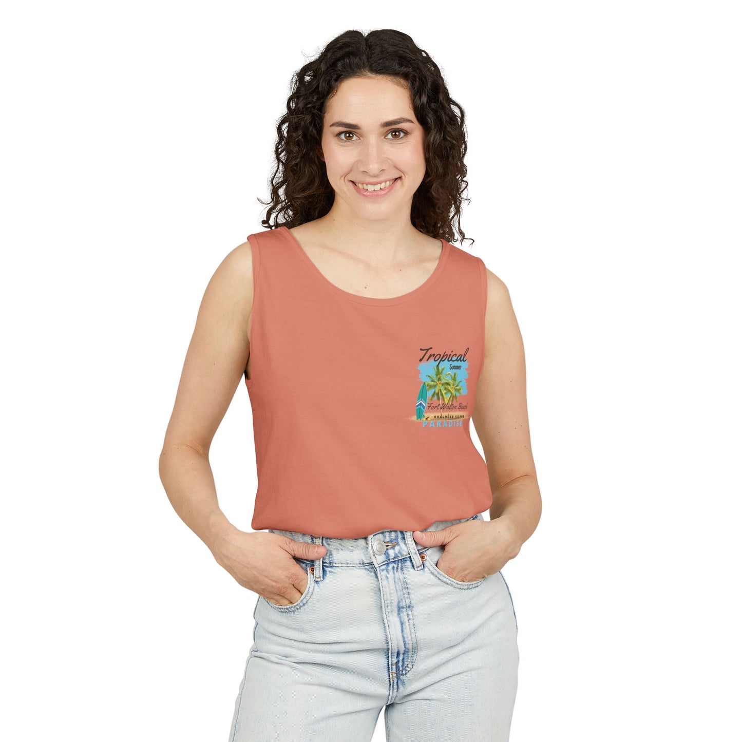 Tropical Paradise Tank Top(Print on Front/Back)