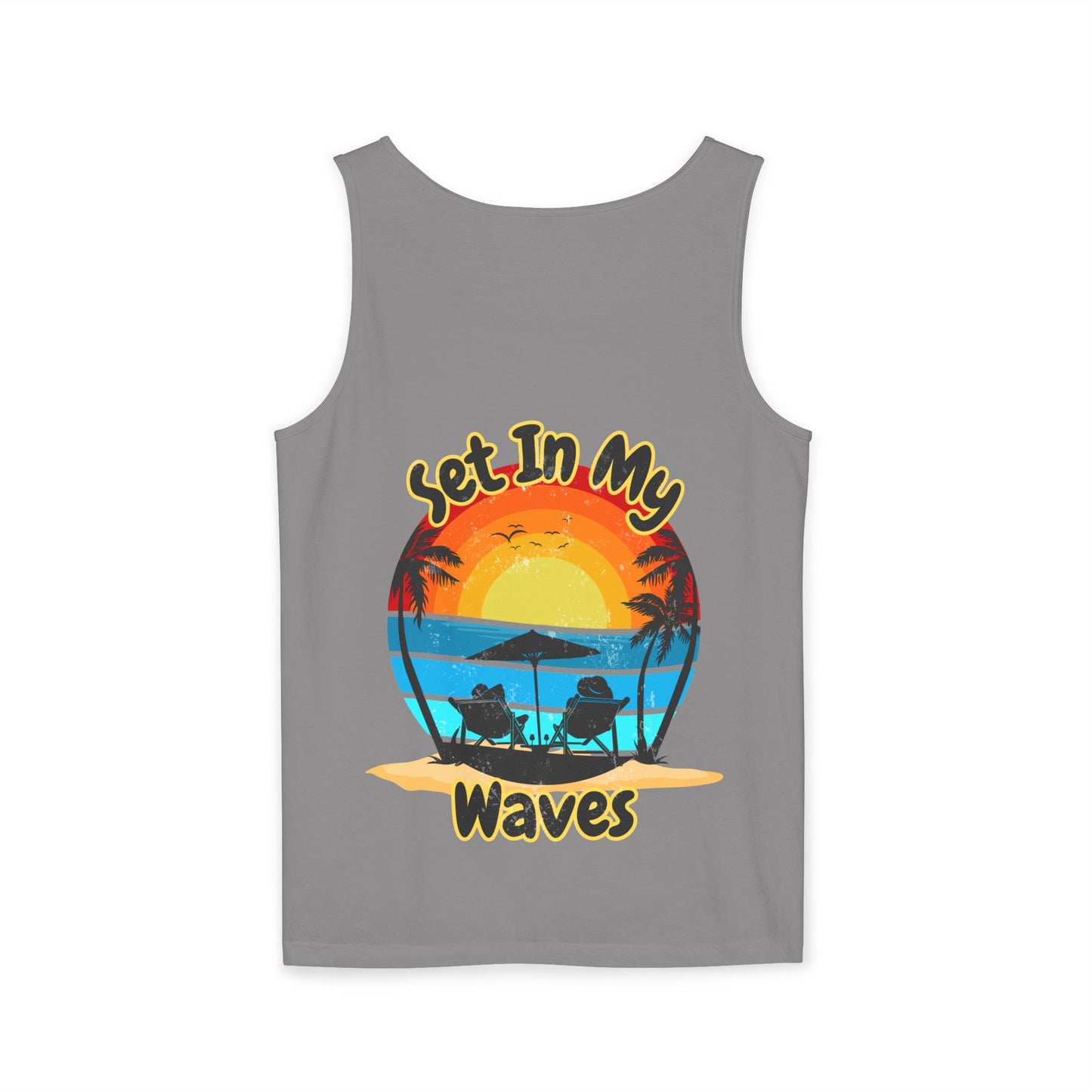 "Set In My Waves" Tropical RETRO Paradise Tank Top(Light Colors)