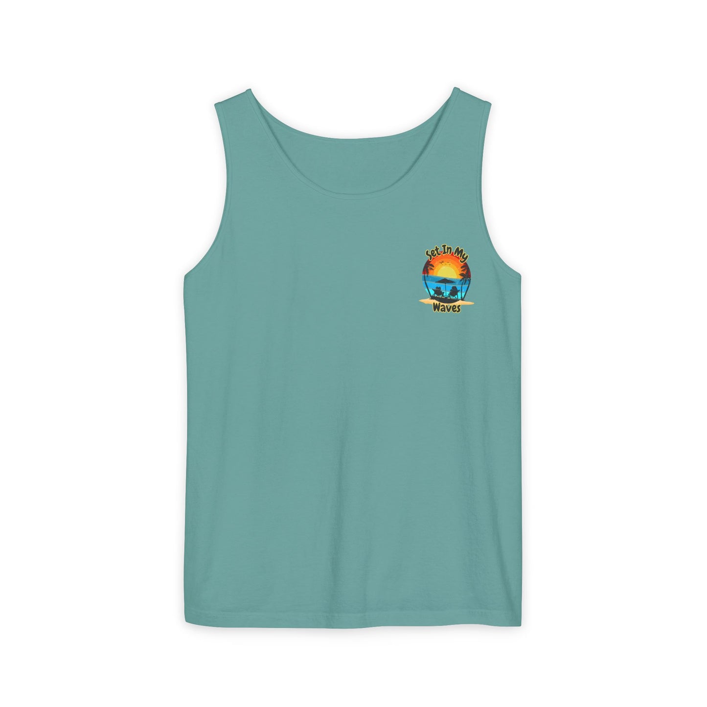 "Set In My Waves" Tropical RETRO Paradise Tank Top(Light Colors)