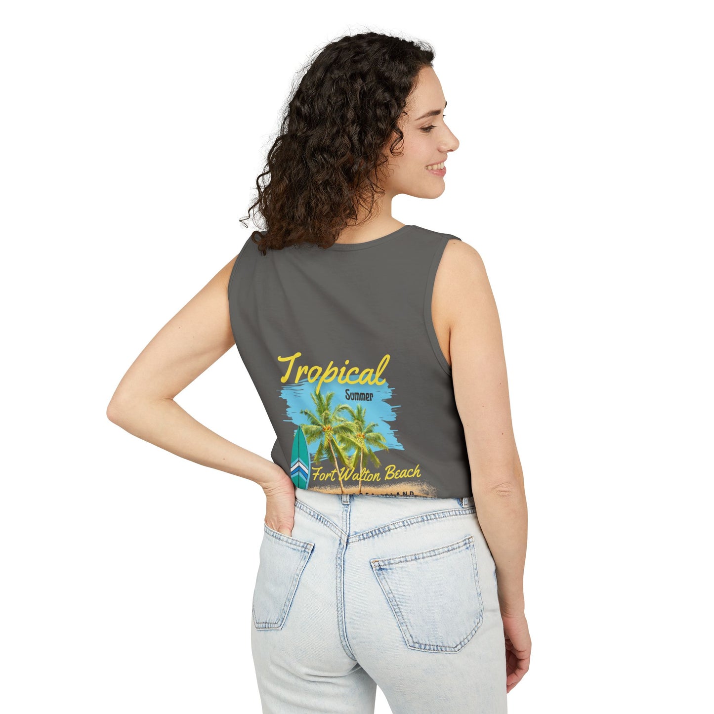 Tropical (FWB) Summer Tank Top (Back)