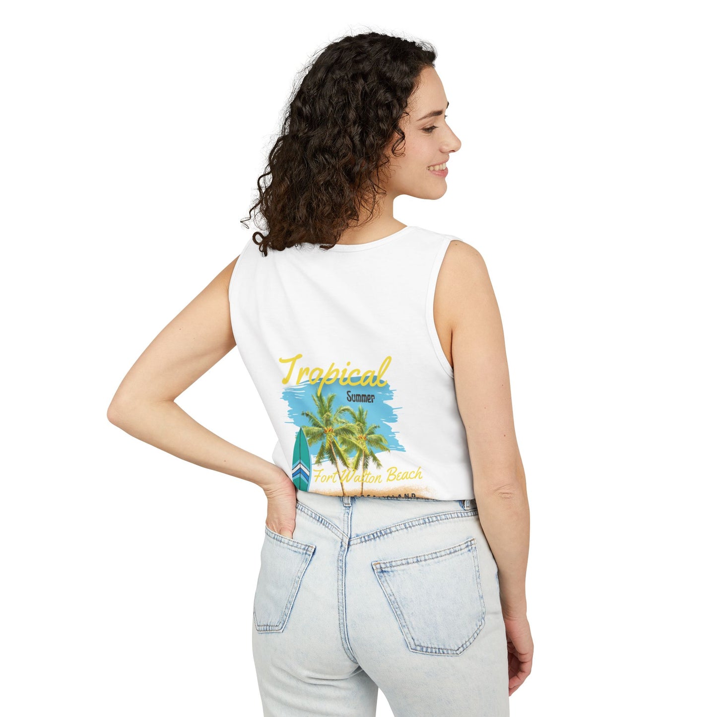 Tropical (FWB) Summer Tank Top (Back)