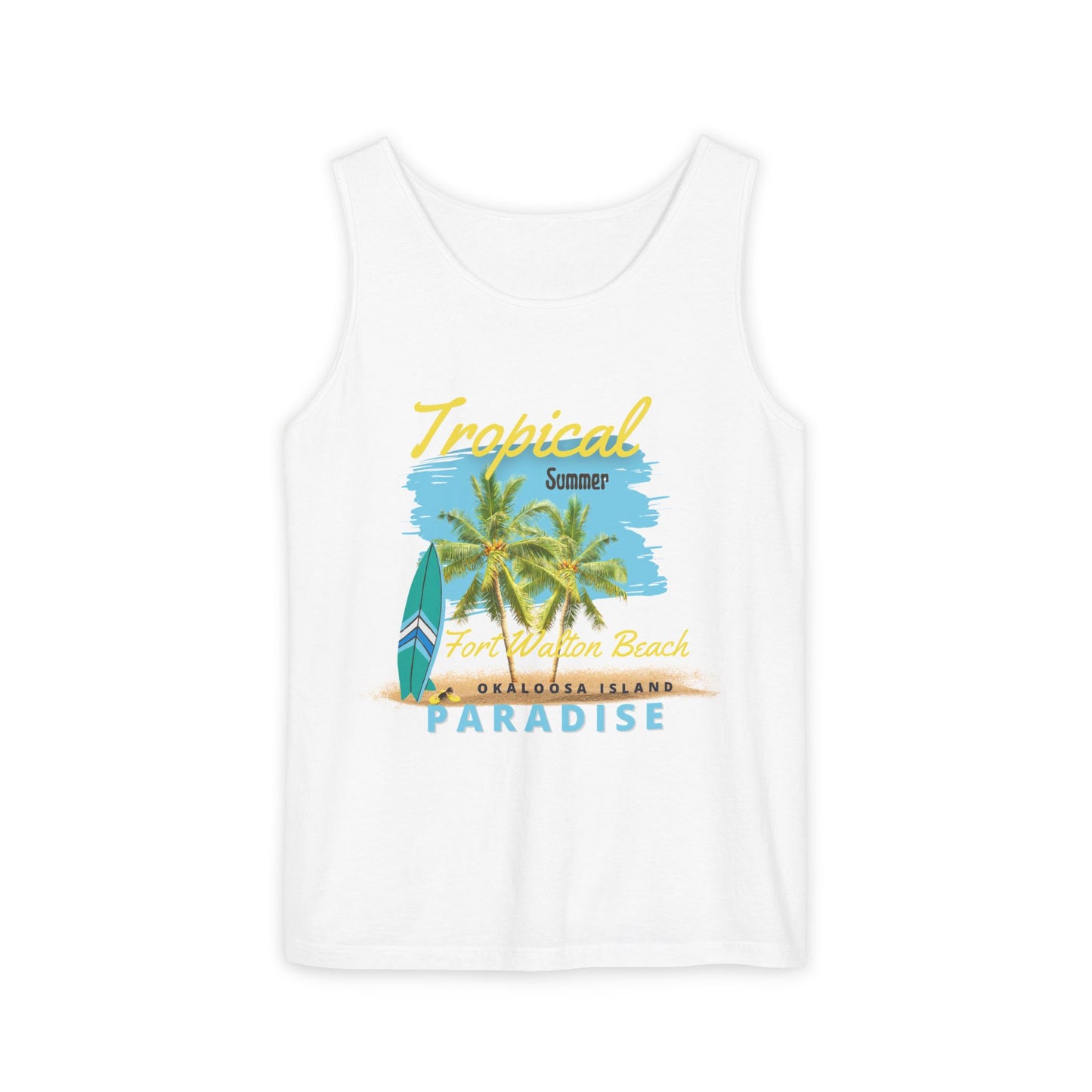 Tropical Summer Tank Top(Print on Front)