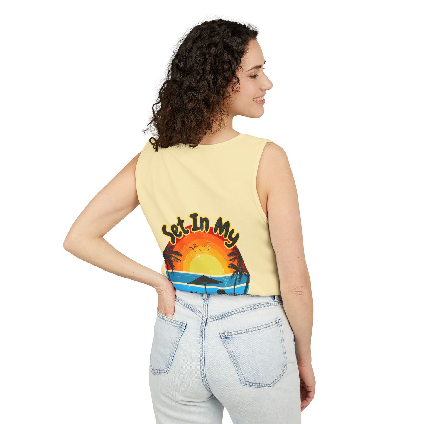 "Set In My Waves" Tropical RETRO Paradise Tank Top(Light Colors)
