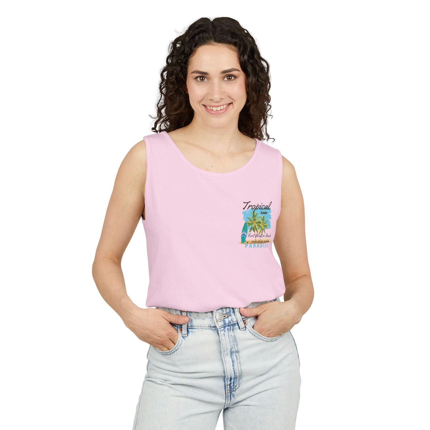 Tropical Paradise Tank Top(Print on Front/Back)