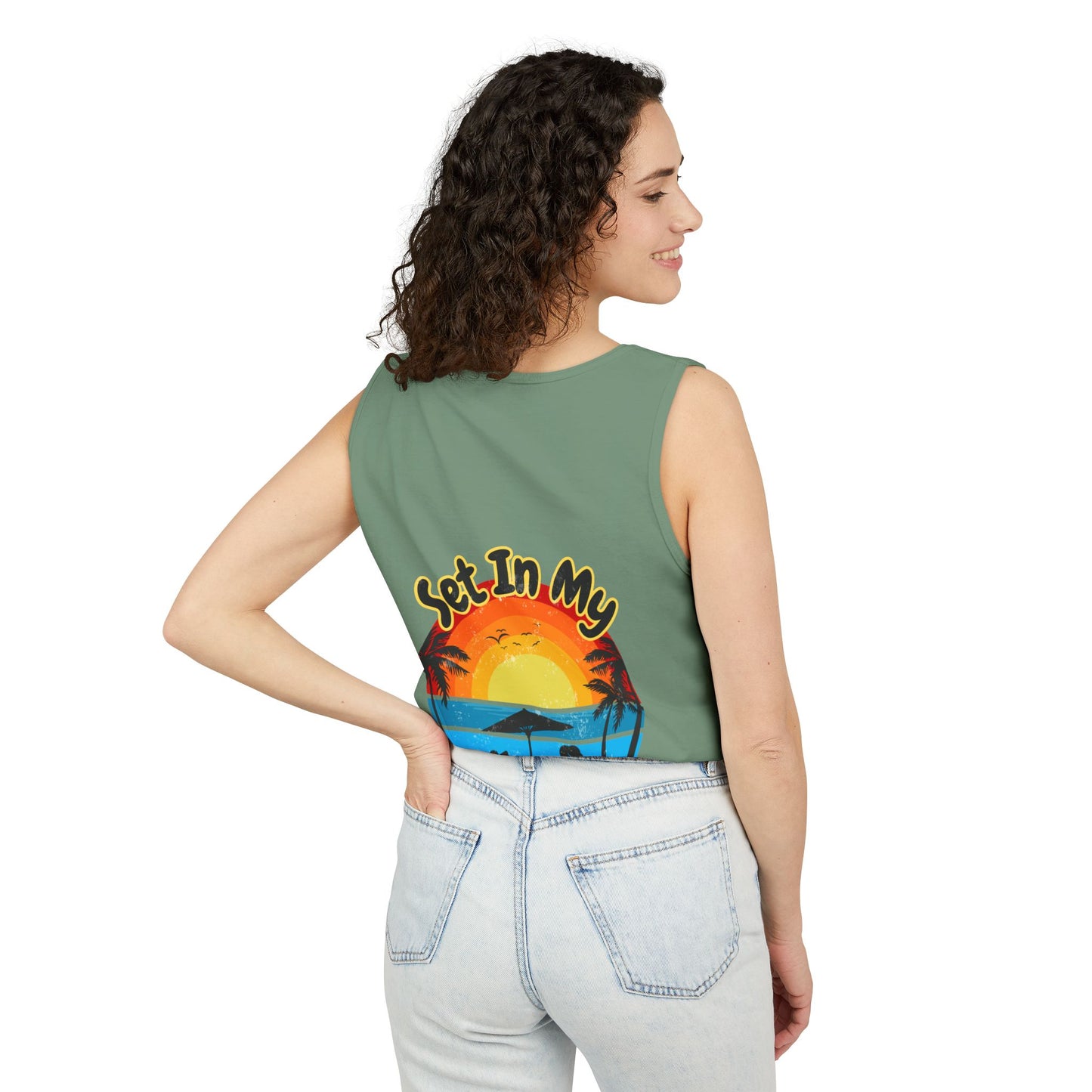 "Set In My Waves" Tropical RETRO Paradise Tank Top(Light Colors)