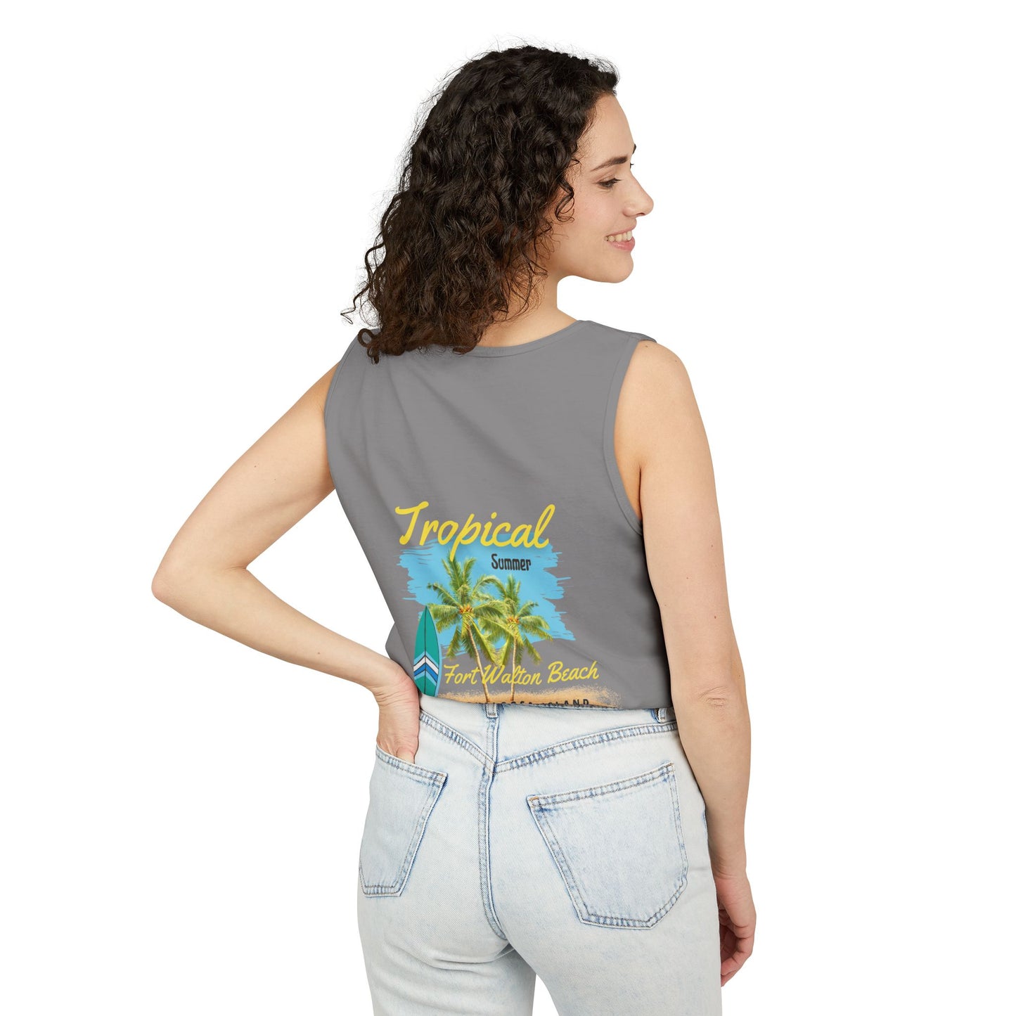 Tropical (FWB) Summer Tank Top (Back)