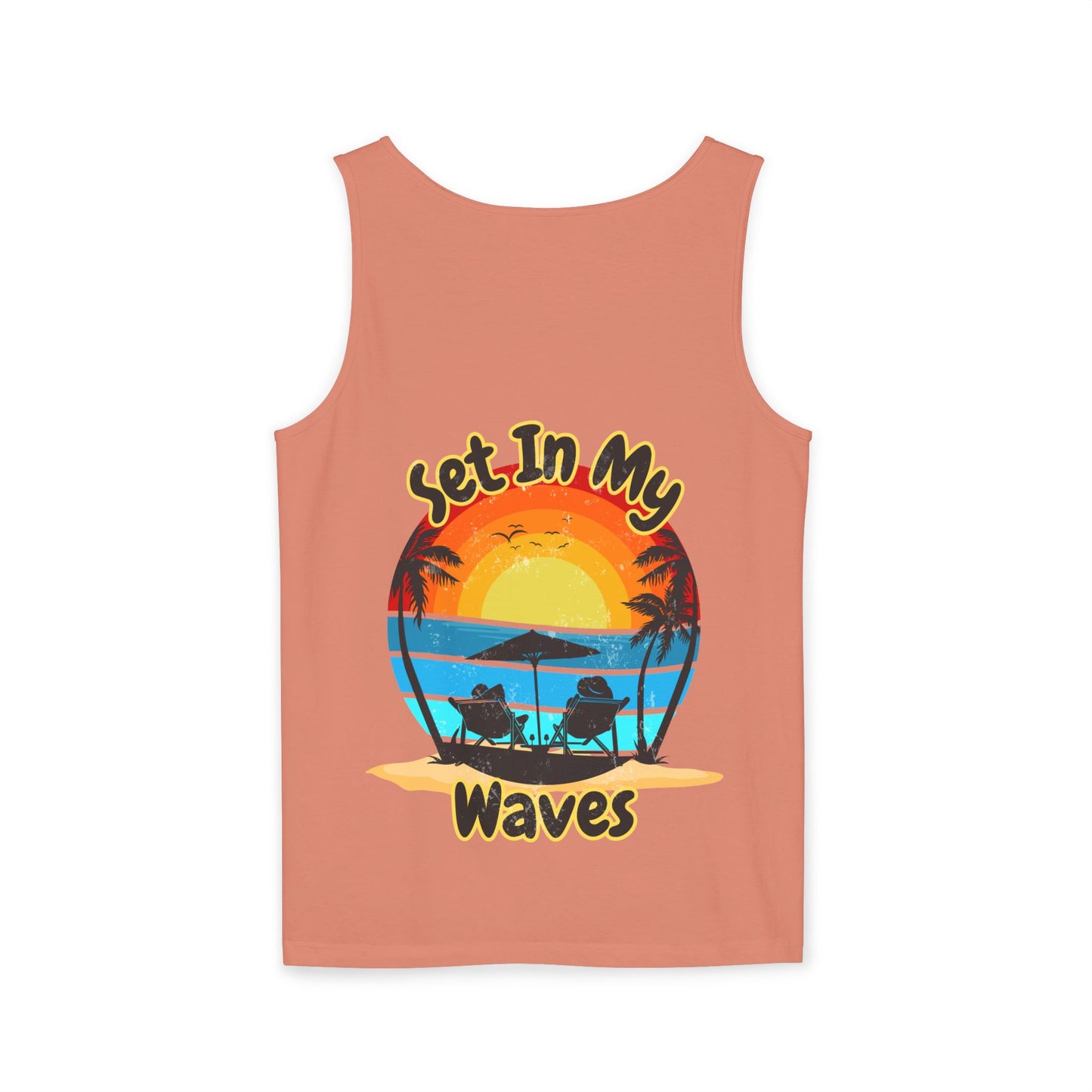 "Set In My Waves" Tropical RETRO Paradise Tank Top(Light Colors)