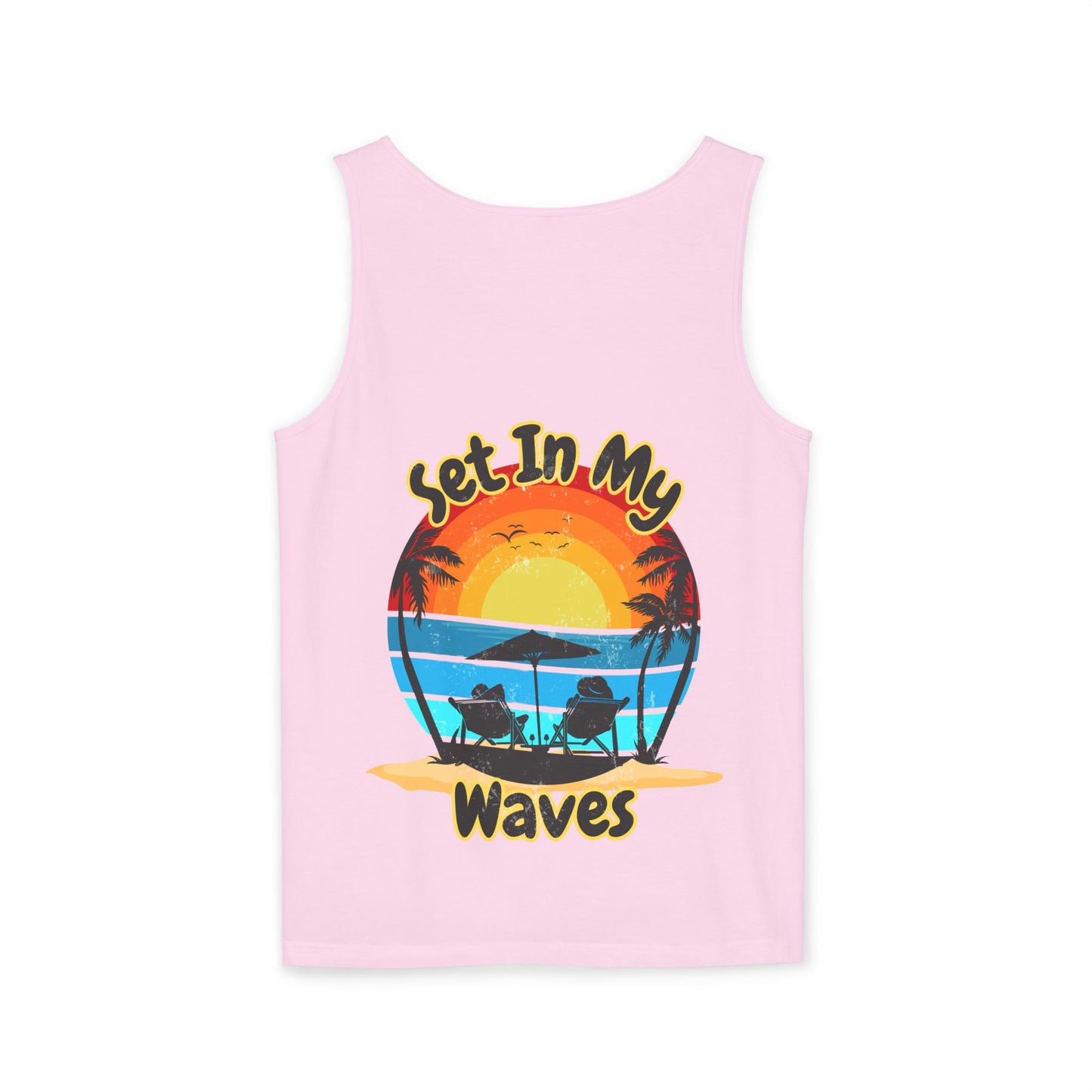 "Set In My Waves" Tropical RETRO Paradise Tank Top(Light Colors)