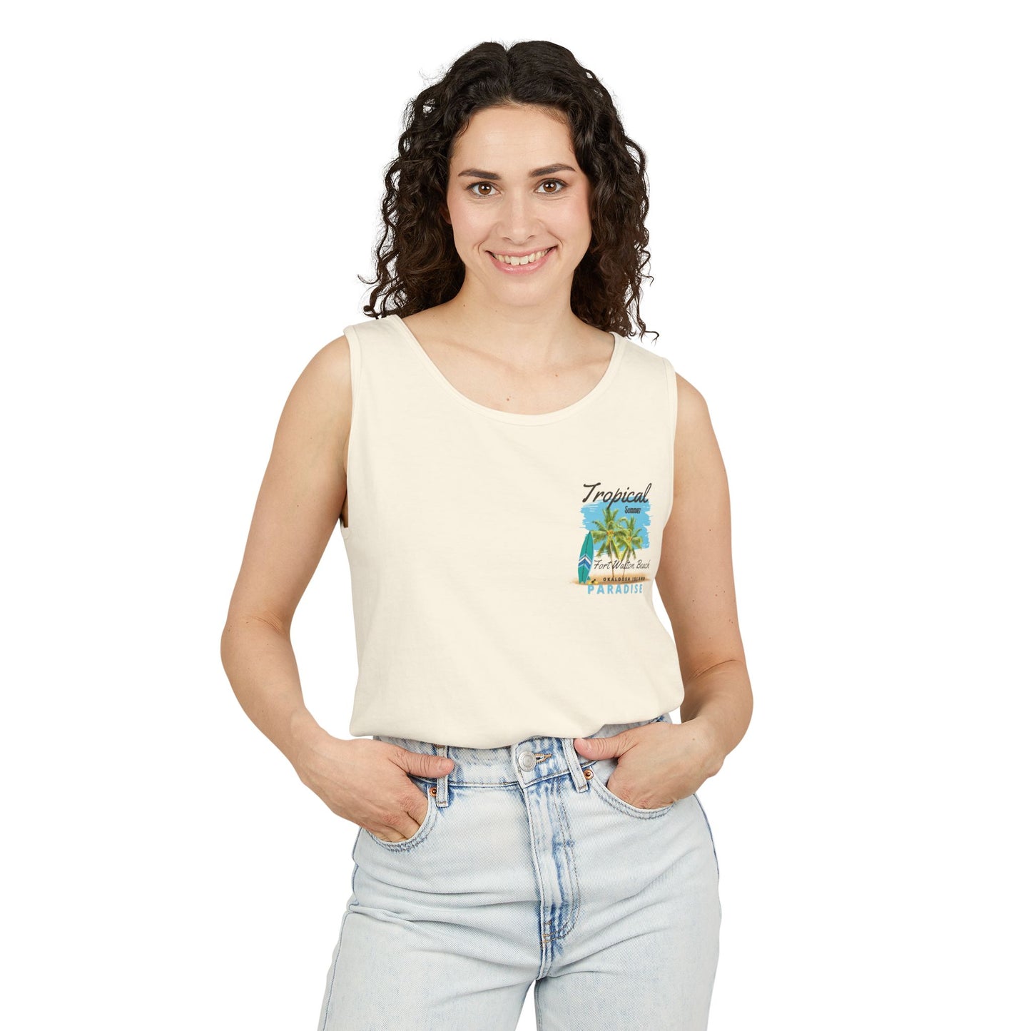 Tropical Paradise Tank Top(Print on Front/Back)