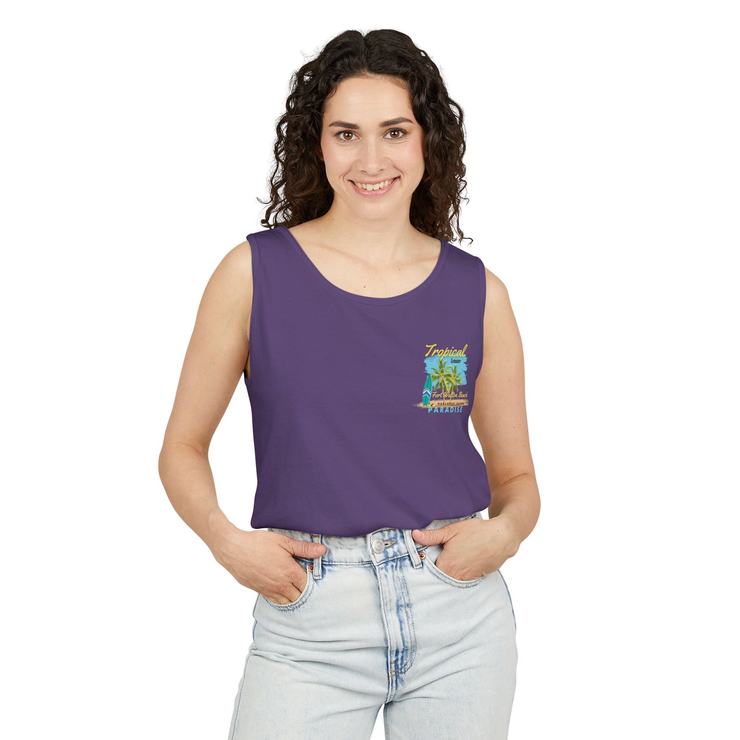 Tropical (FWB) Summer Tank Top (Back)