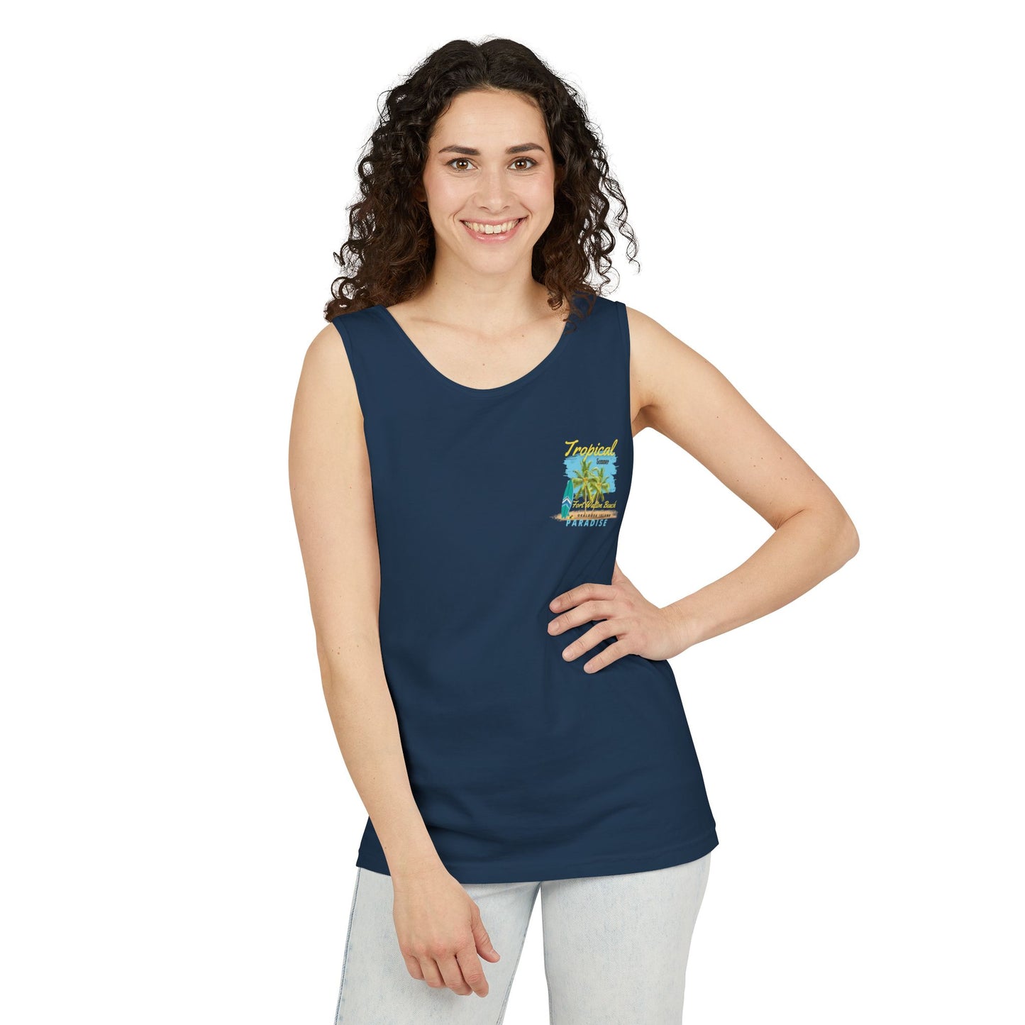Tropical (FWB) Summer Tank Top (Back)