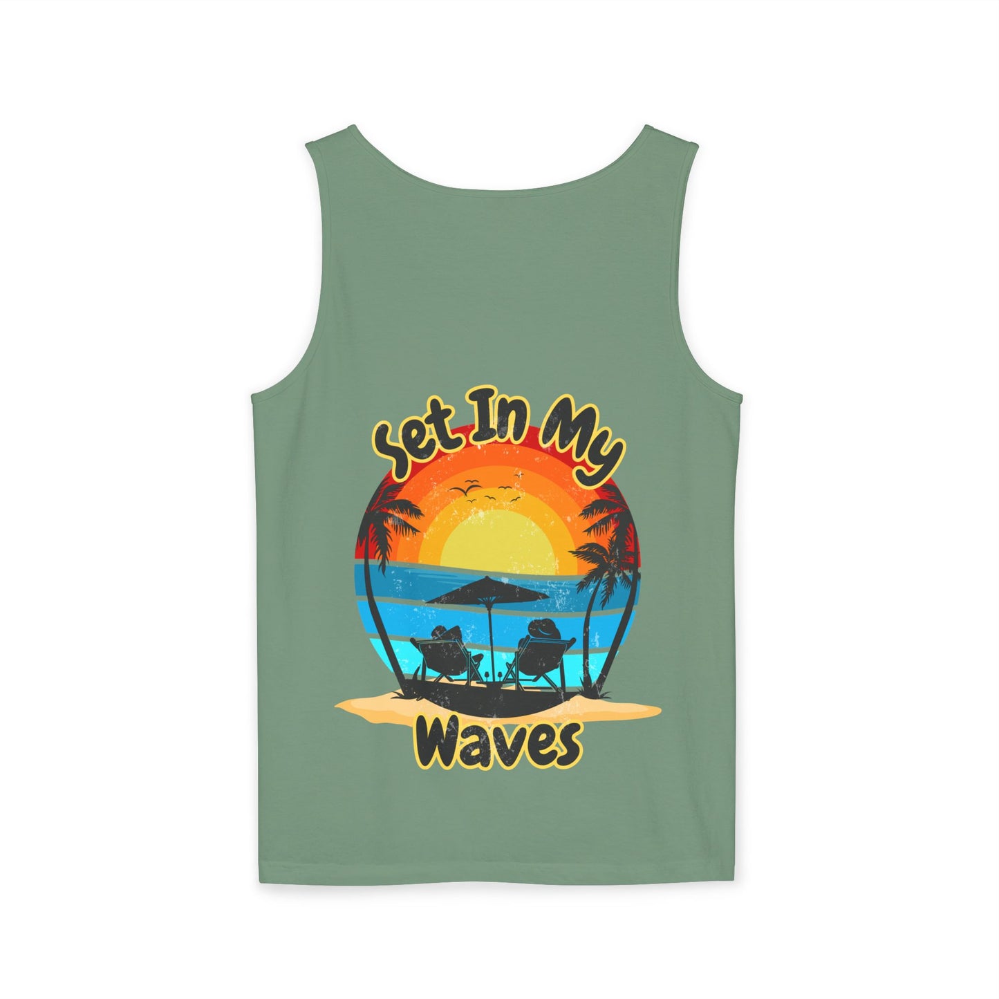 "Set In My Waves" Tropical RETRO Paradise Tank Top(Light Colors)