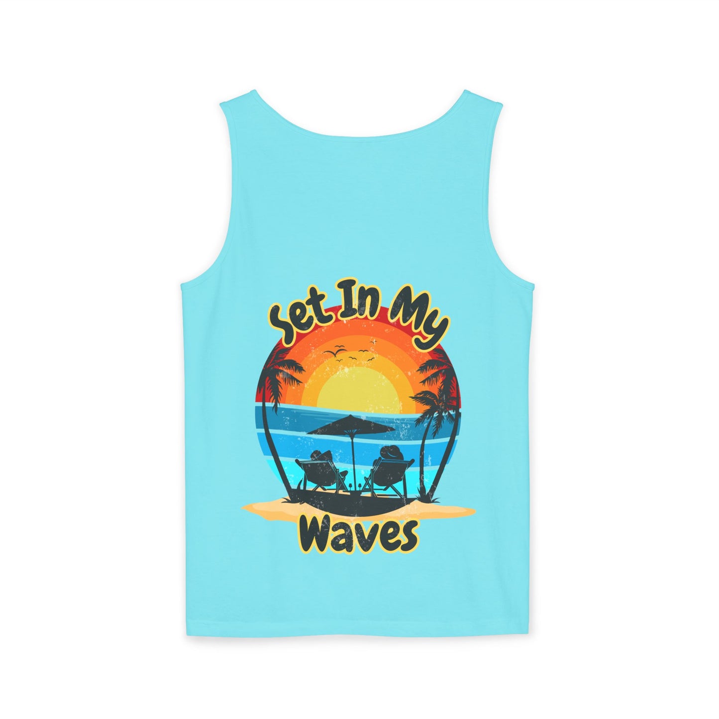 "Set In My Waves" Tropical RETRO Paradise Tank Top(Light Colors)
