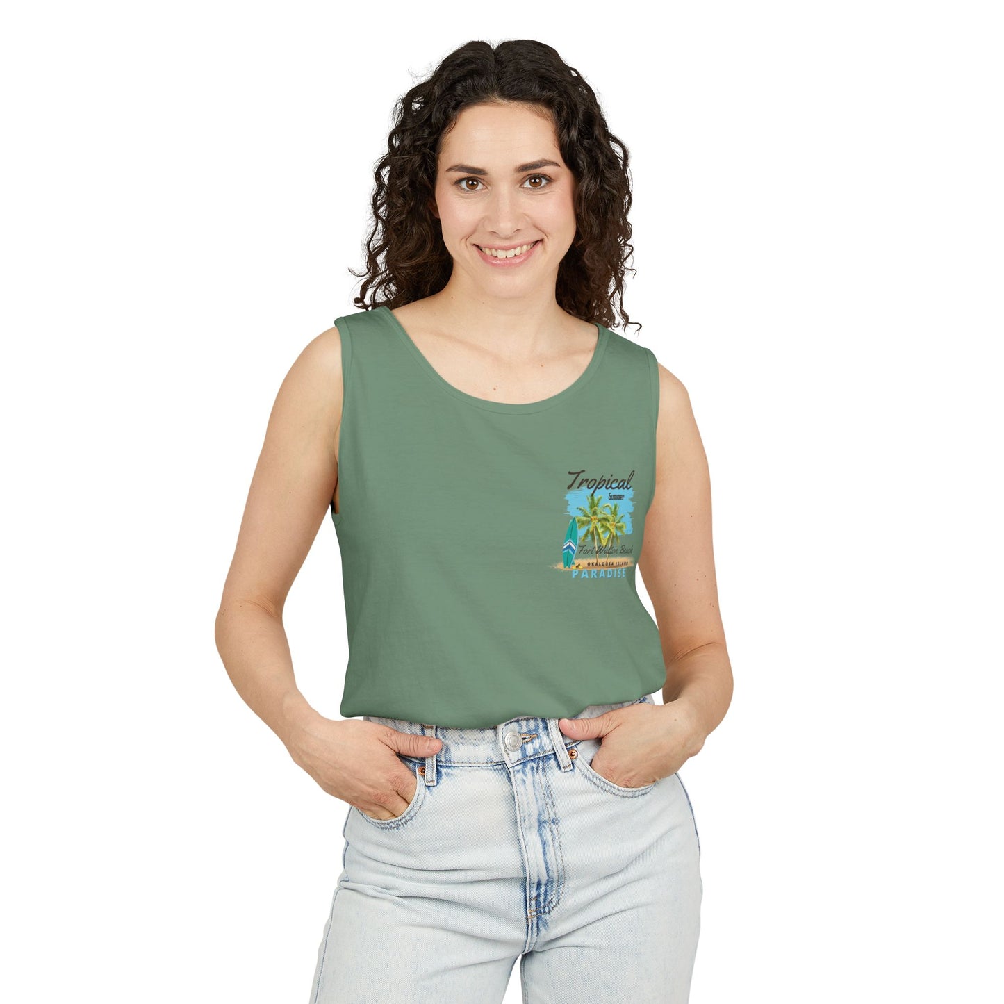 Tropical Paradise Tank Top(Print on Front/Back)