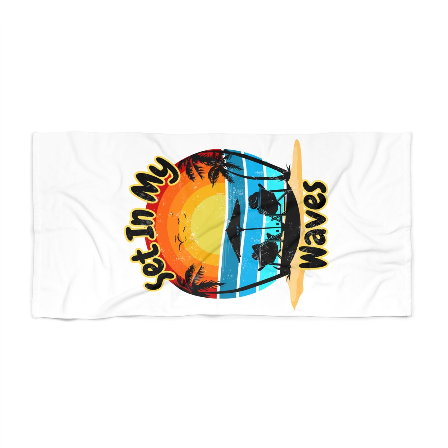 "Set In My Waves" Tropical Beach Towel, Summer Fun(FWB/Destin)