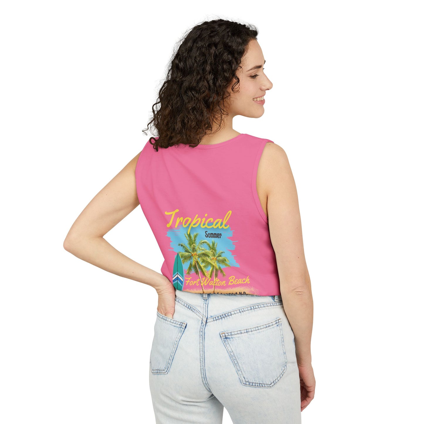Tropical (FWB) Summer Tank Top (Back)