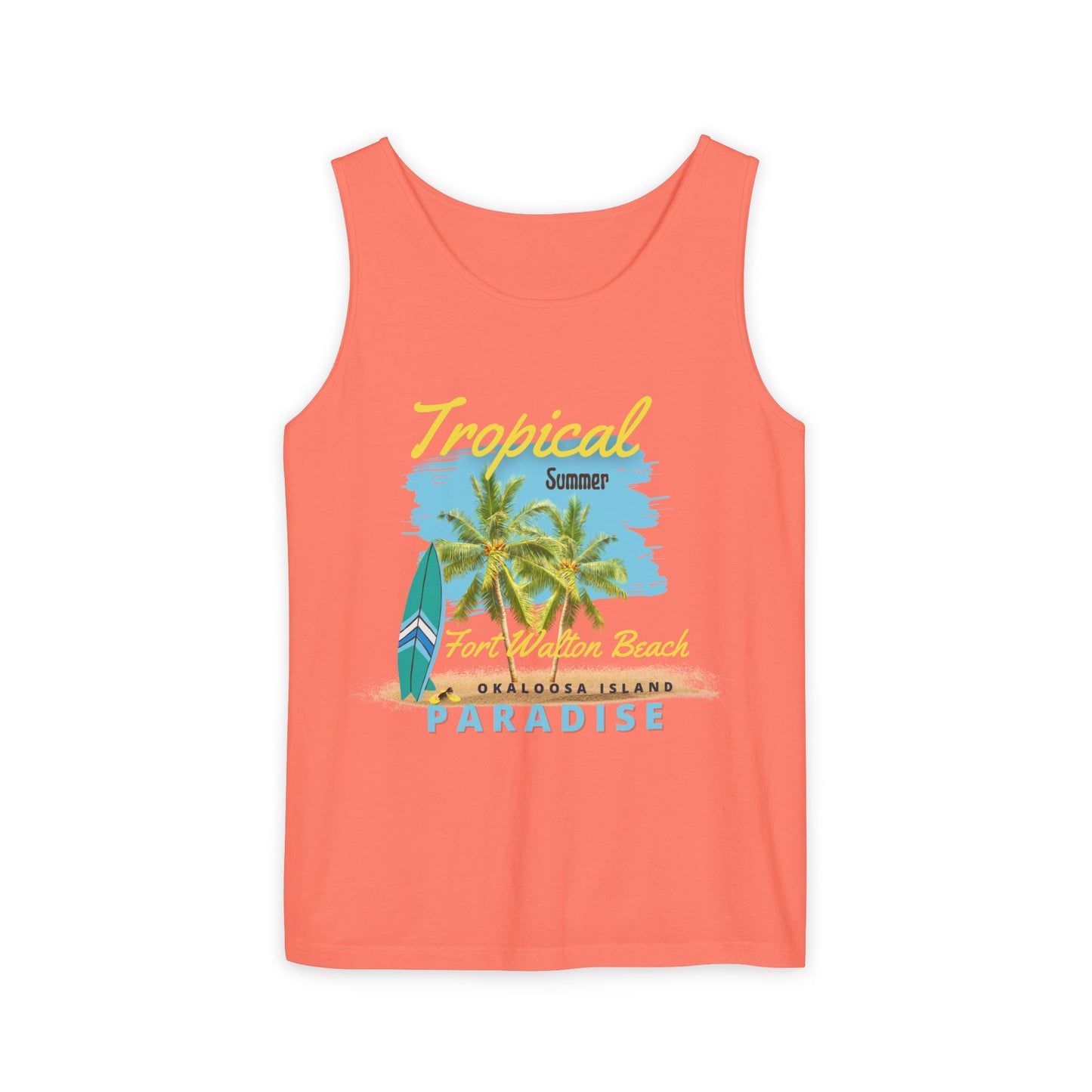 Tropical Summer Tank Top(Print on Front)