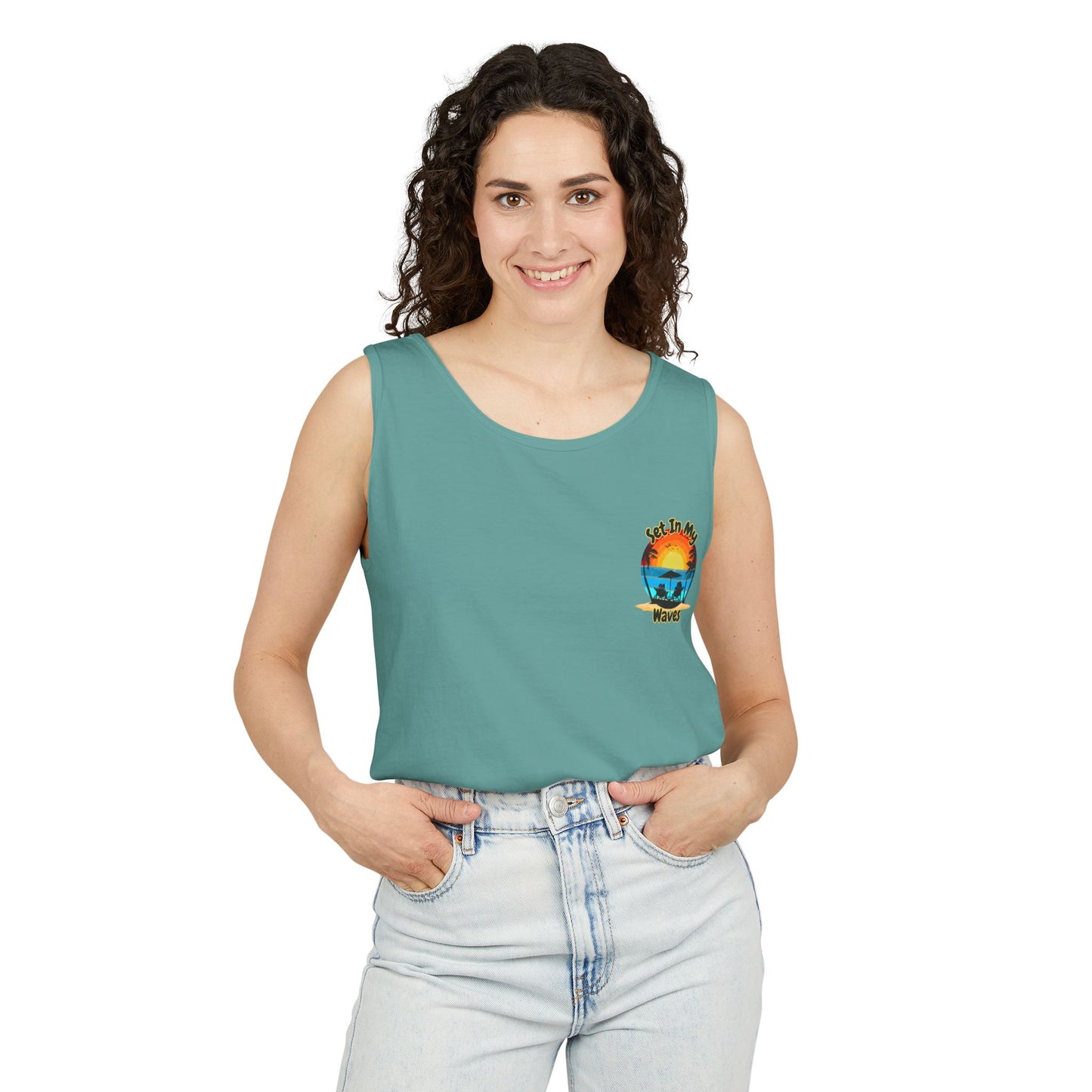 "Set In My Waves" Tropical Paradise Tank Top