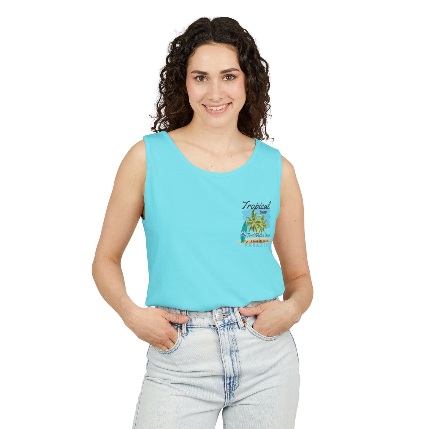 Tropical Paradise Tank Top(Print on Front/Back)