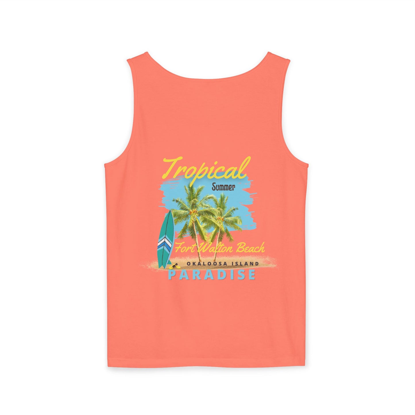 Tropical (FWB) Summer Tank Top (Back)