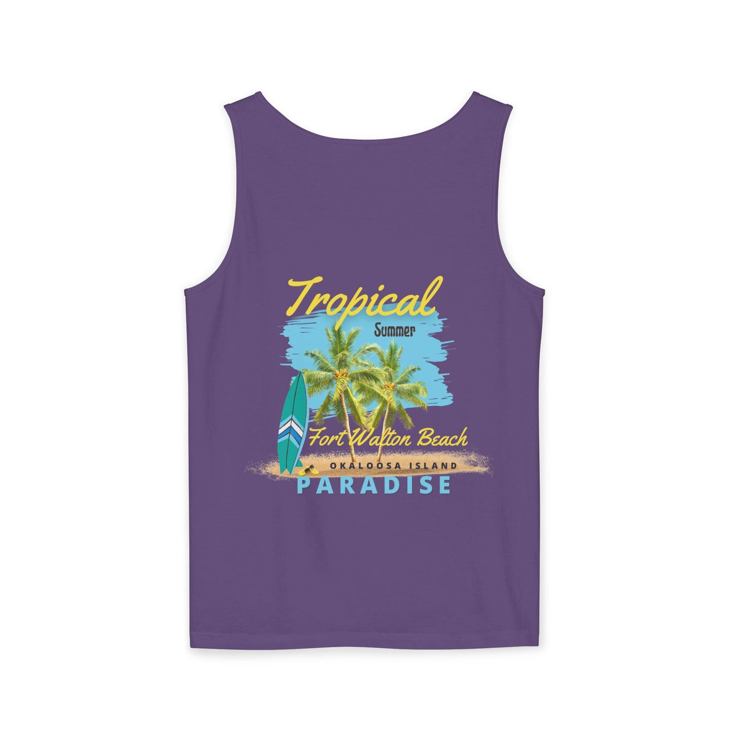 Tropical (FWB) Summer Tank Top (Back)