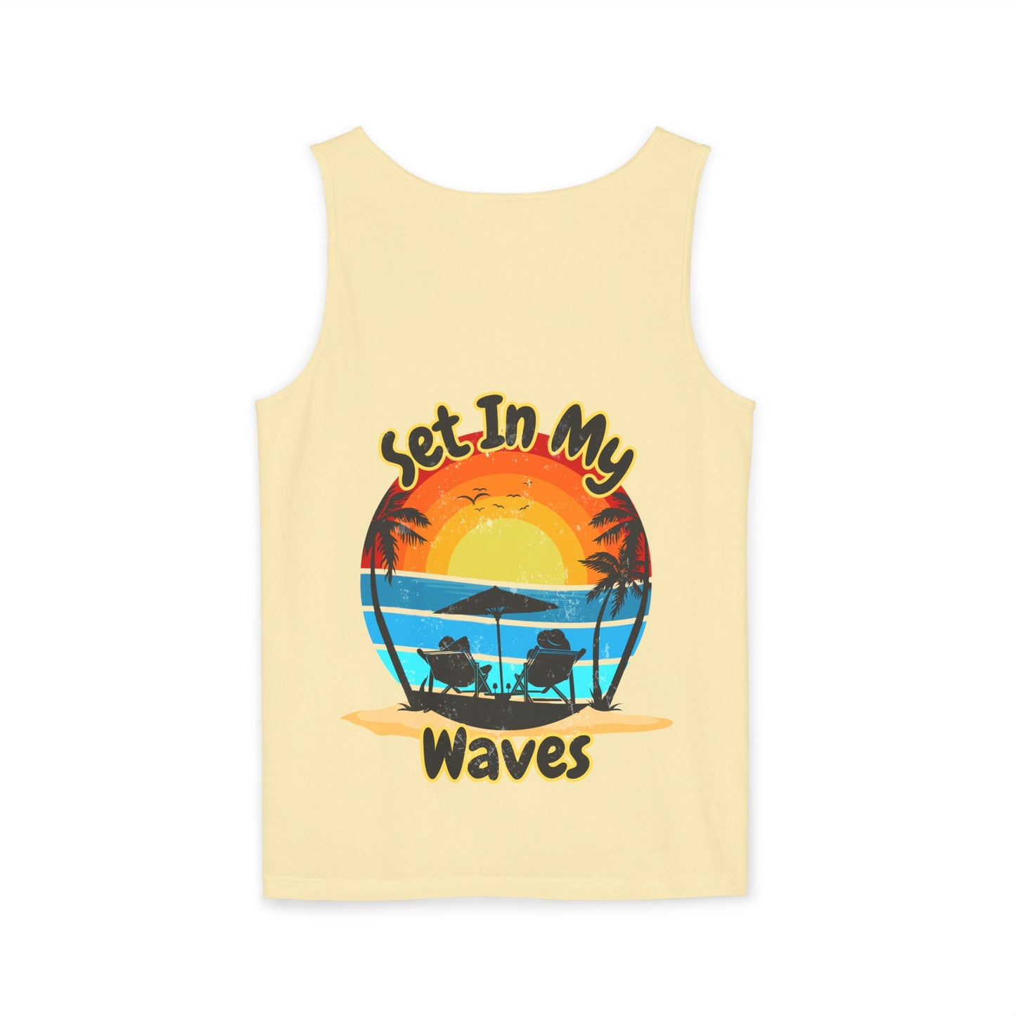 "Set In My Waves" Tropical RETRO Paradise Tank Top(Light Colors)