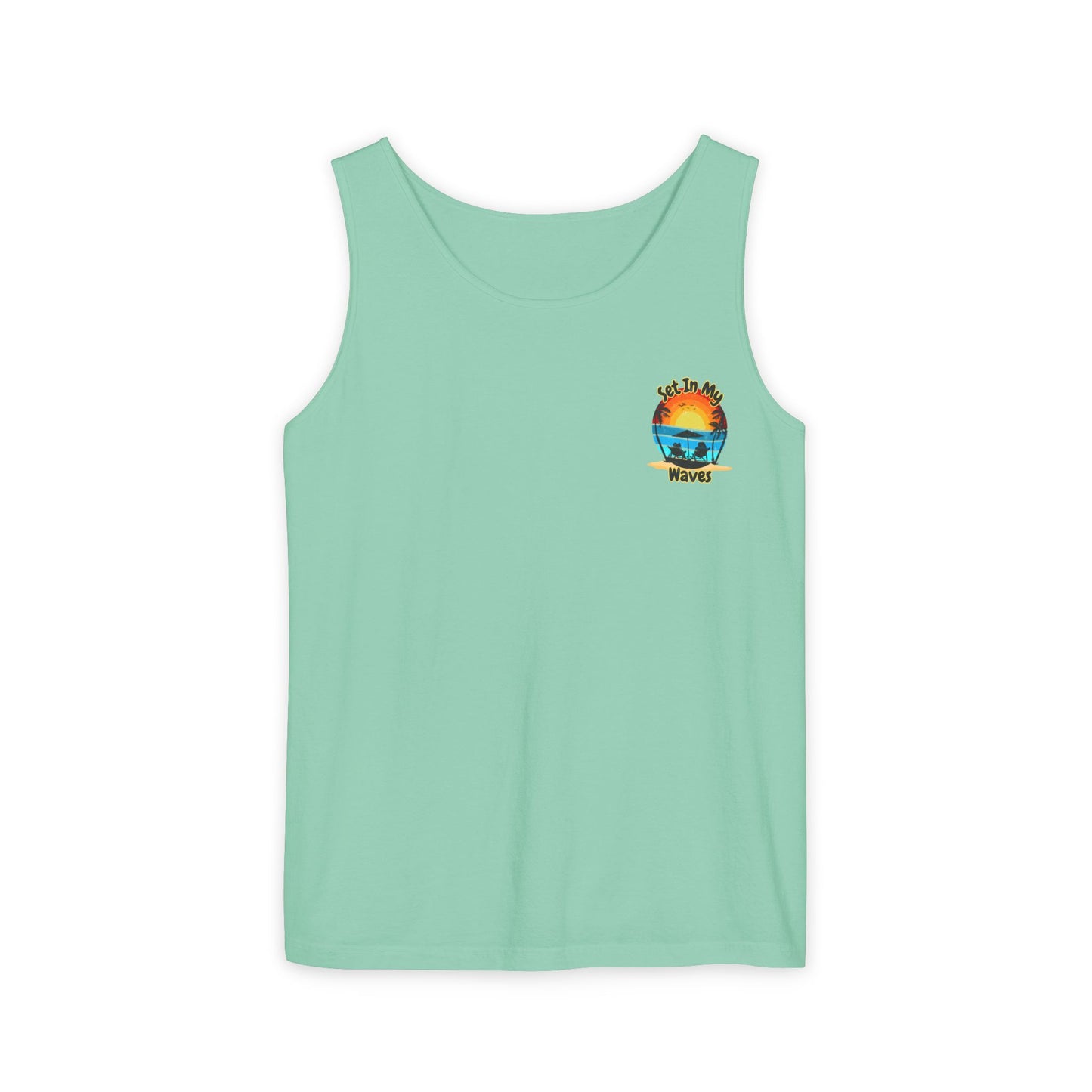"Set In My Waves" Tropical RETRO Paradise Tank Top(Light Colors)