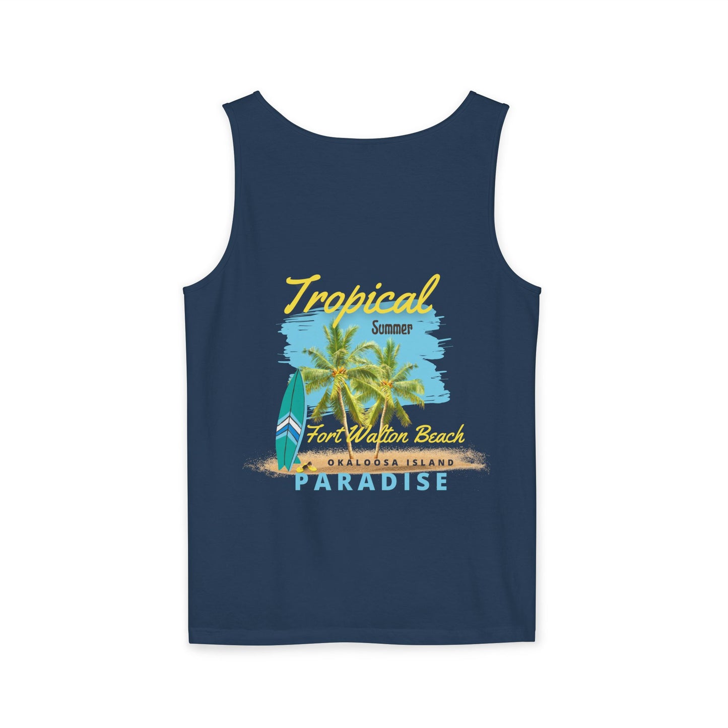 Tropical (FWB) Summer Tank Top (Back)