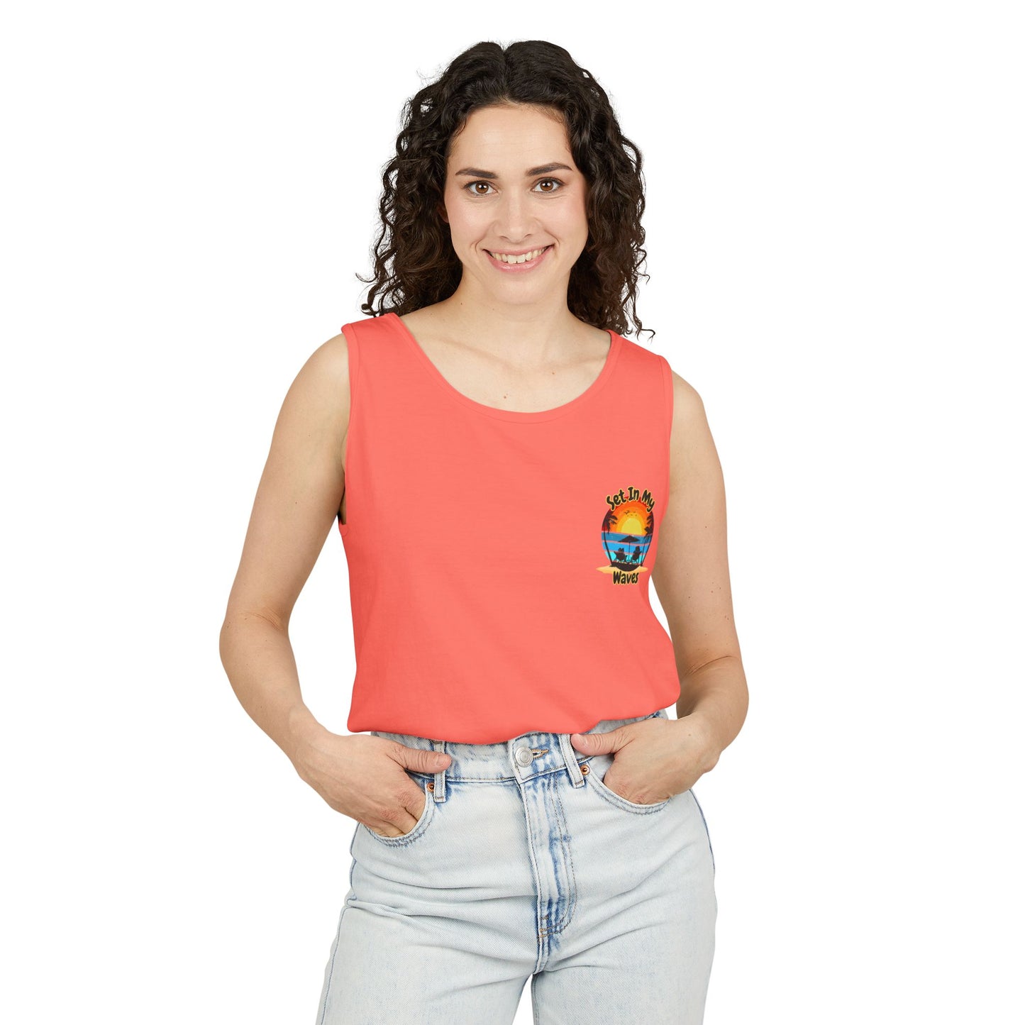 "Set In My Waves" Tropical Paradise Tank Top