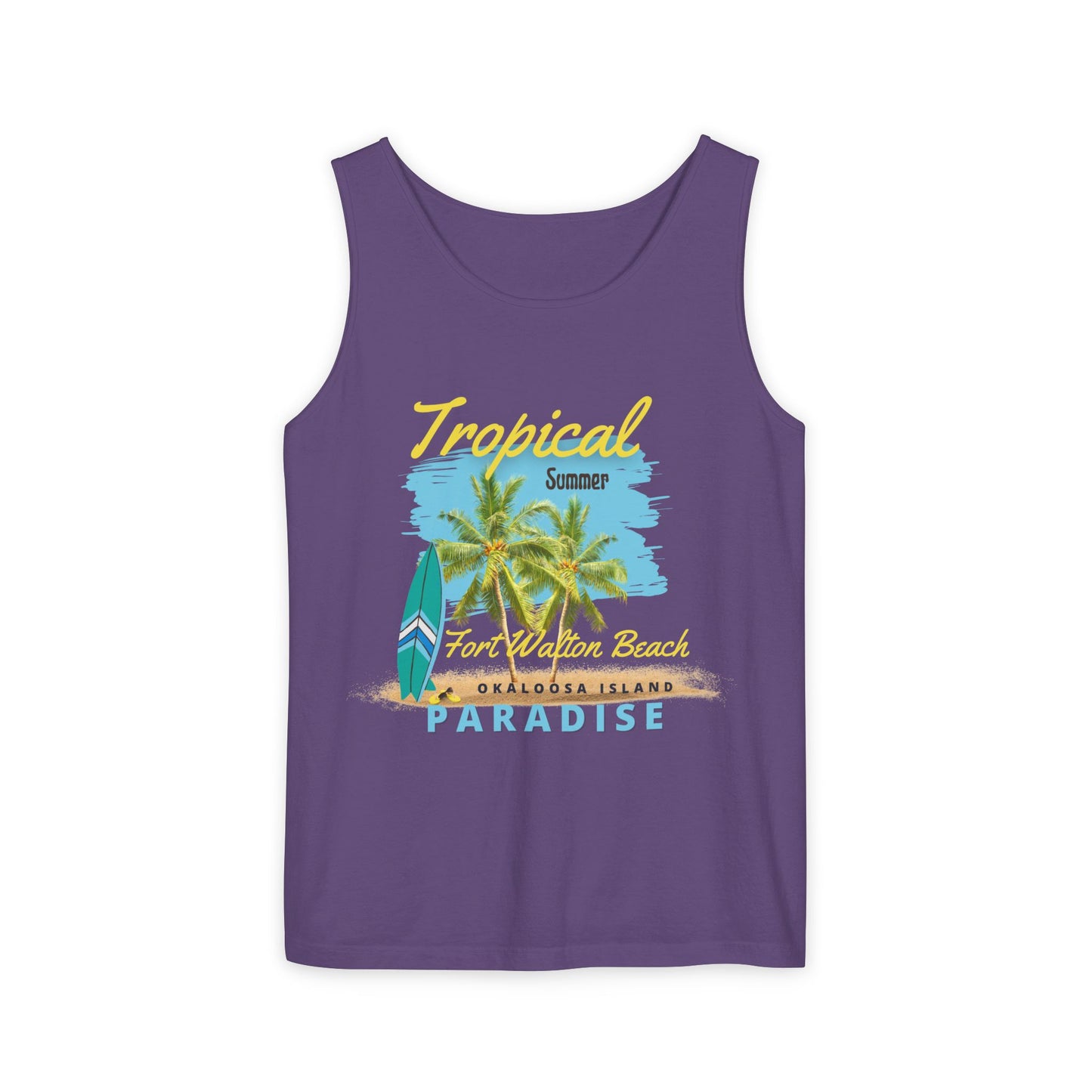 Tropical Summer Tank Top(Print on Front)