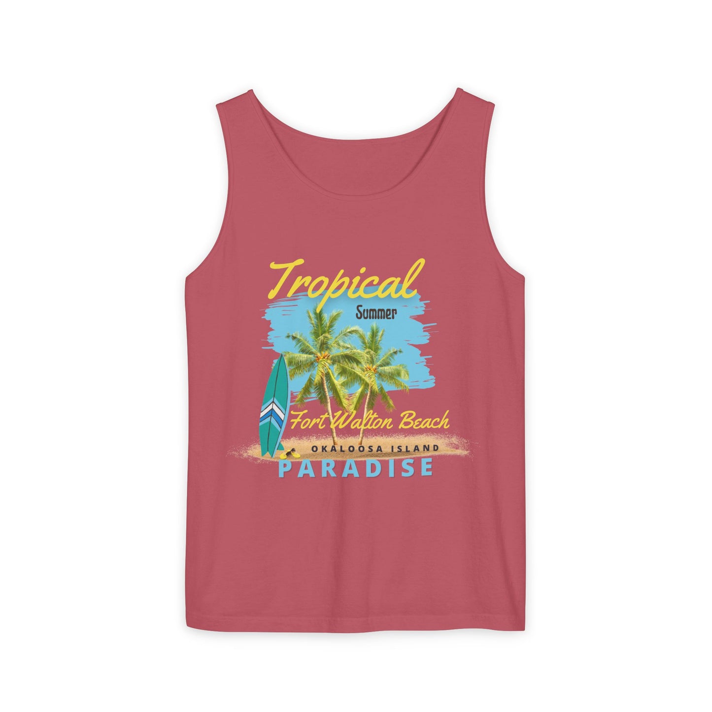 Tropical Summer Tank Top(Print on Front)